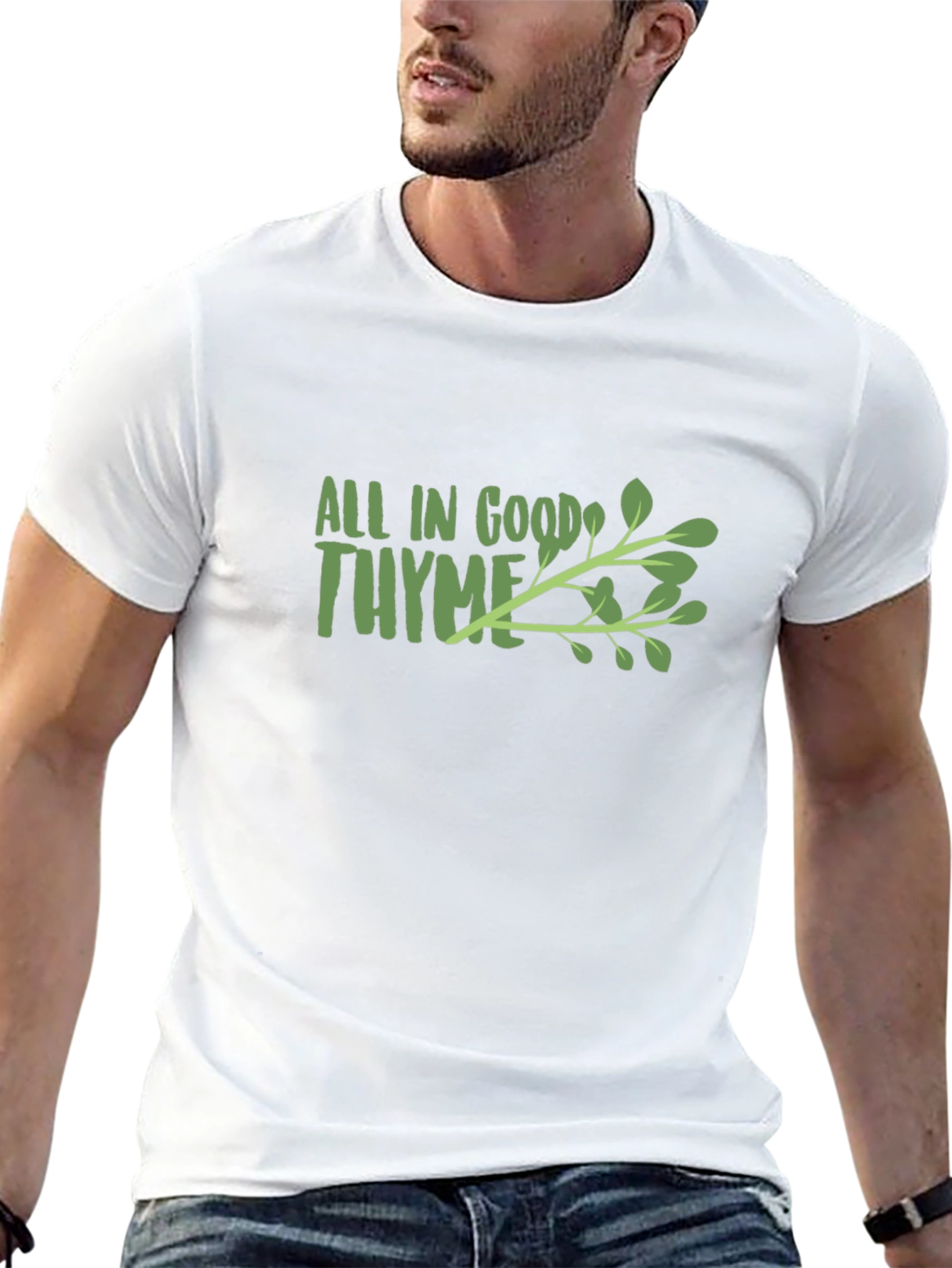 All in Good Thyme Black Graphic Tee