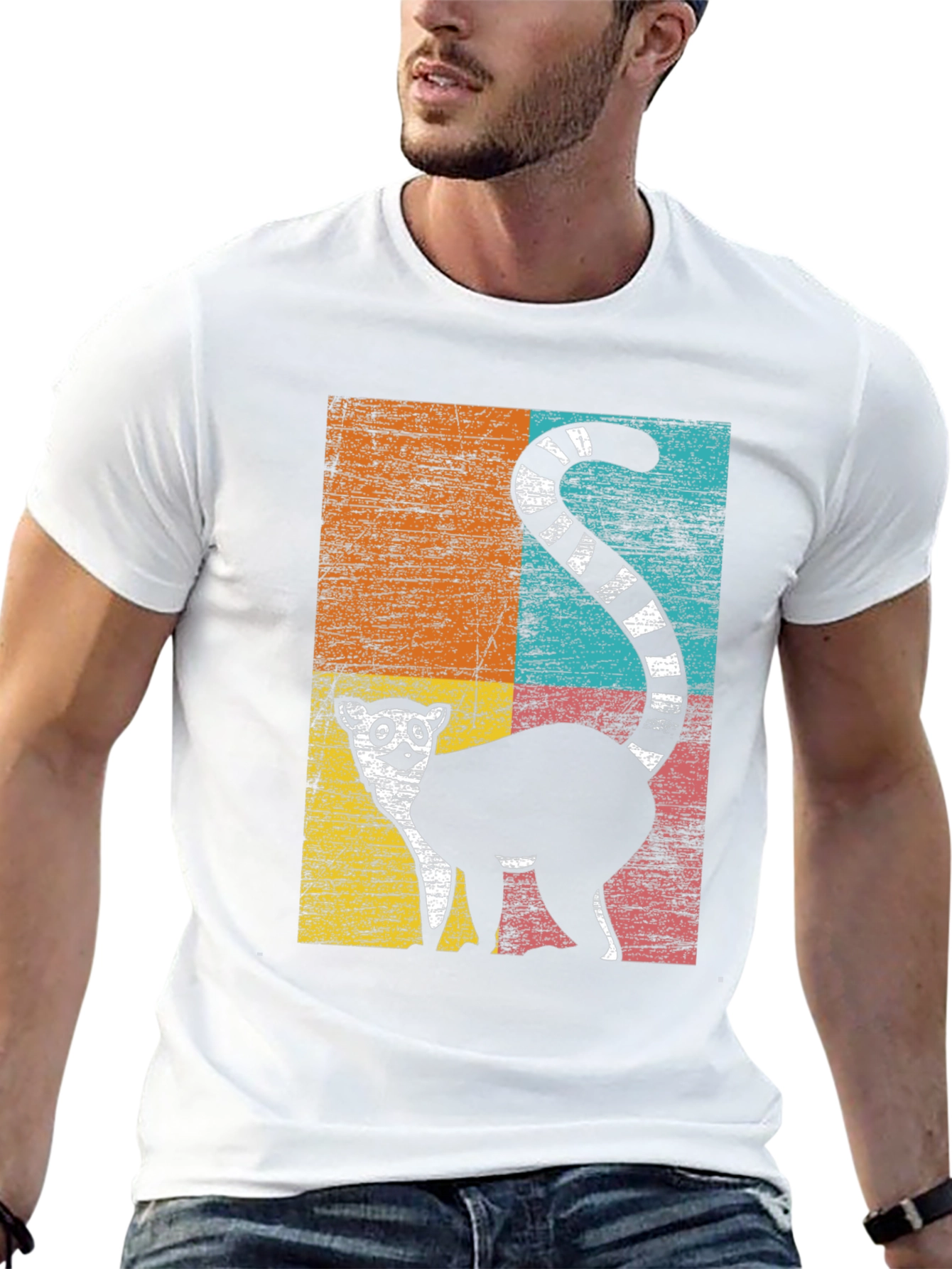 Retro Lemur Graphic T-Shirt