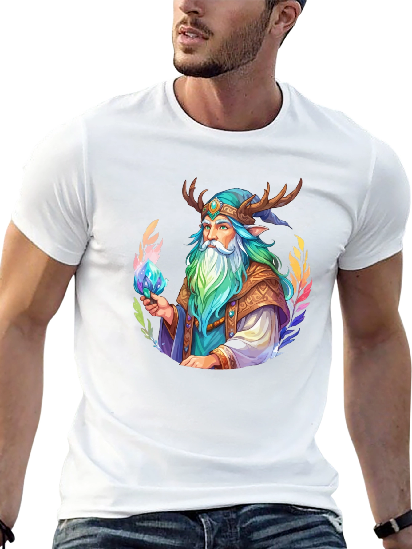 Wizard Graphic Tee - Mystic Design Black T-Shirt