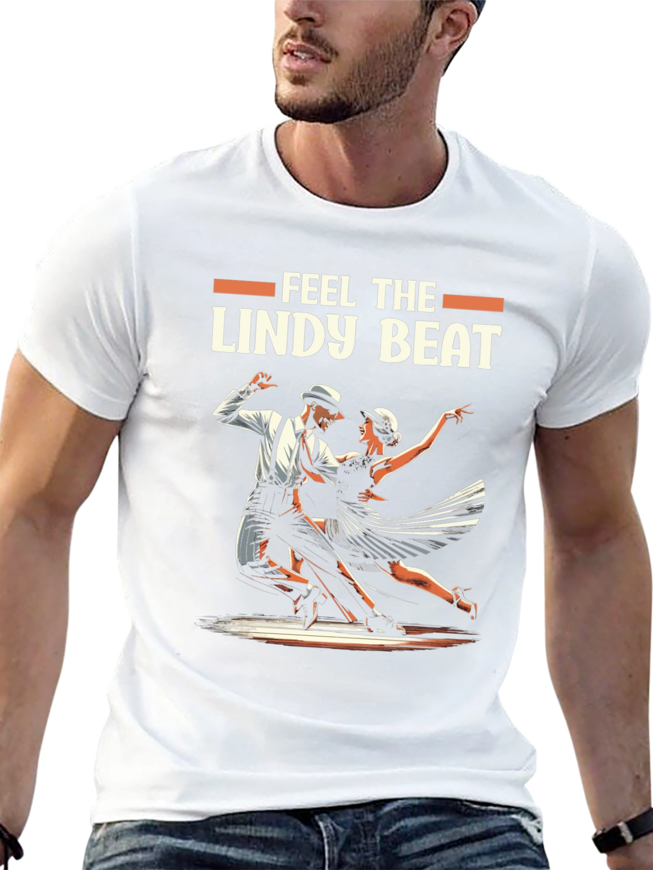 Feel The Lindy Beat Black Graphic Tee
