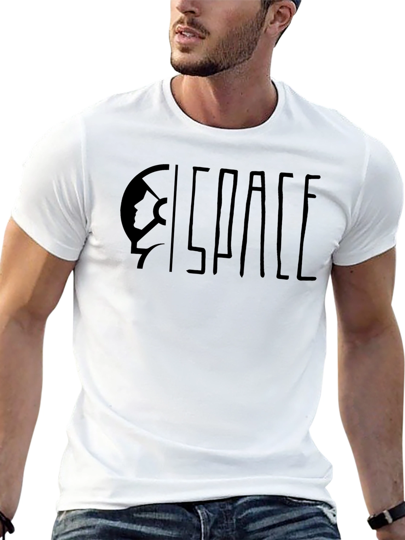 Cispace Black Graphic Tee - Unique Design