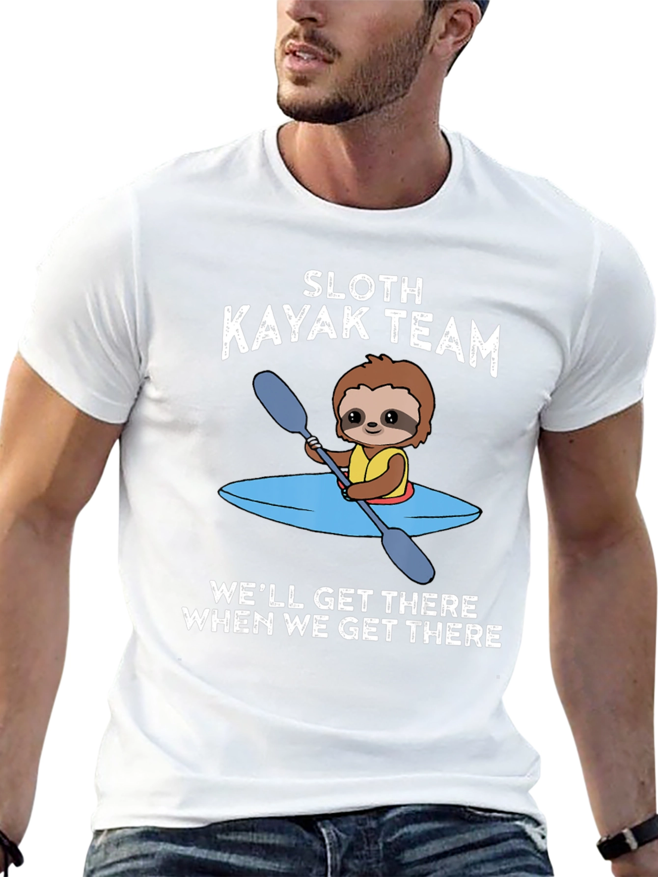 Sloth Kayak Team T-Shirt - Funny and Unique