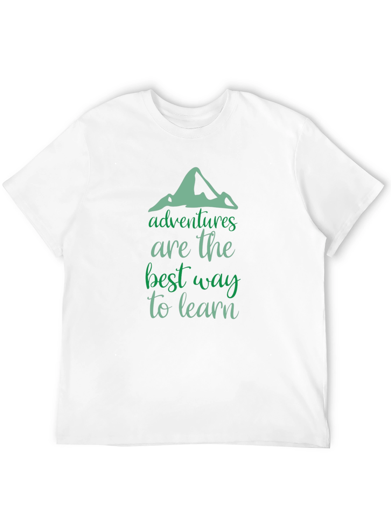 Adventure Learn Graphic Tee - Soft Black Cotton Shirt