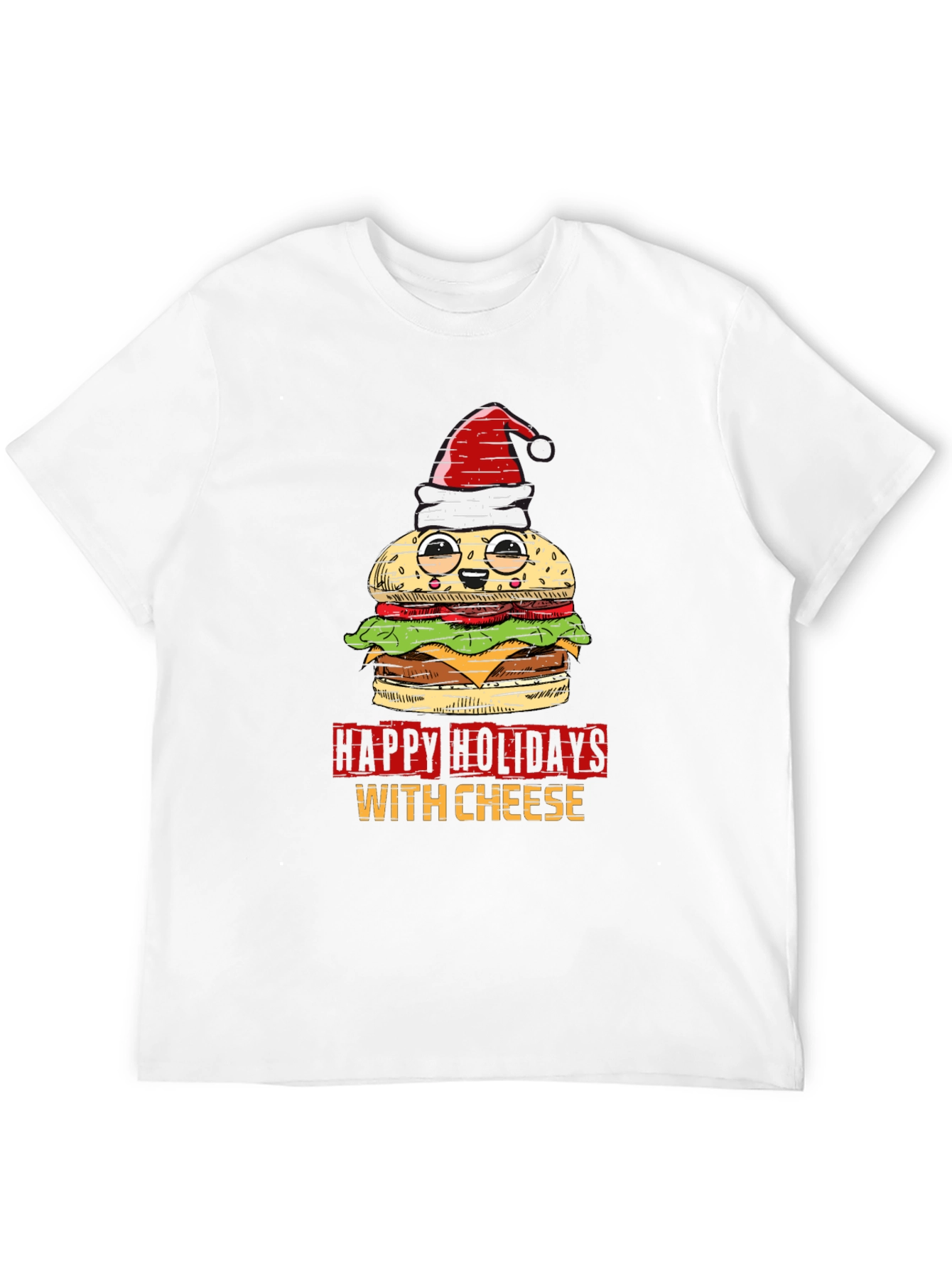 Happy Holidays With Cheese Graphic Tee