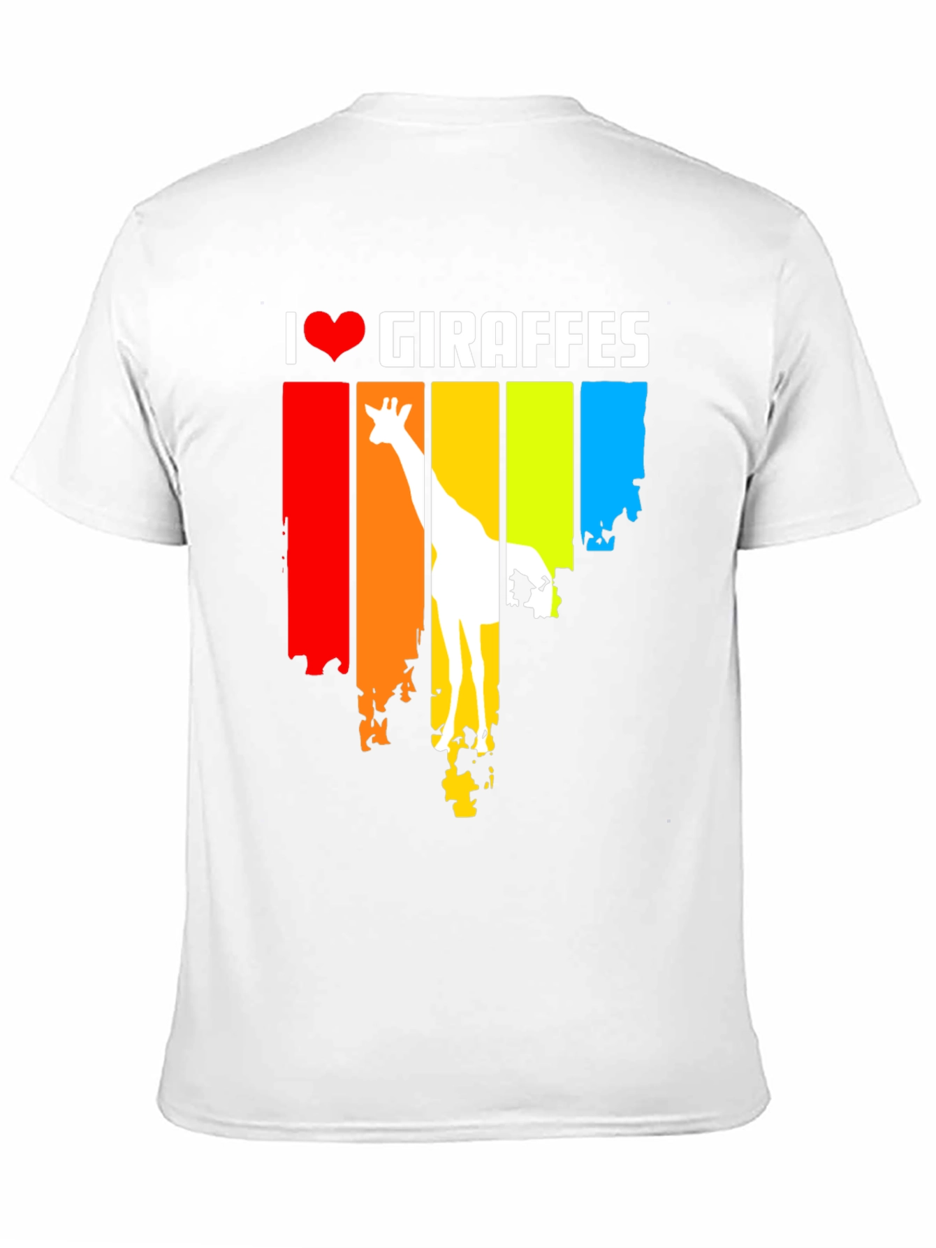 I Heart Giraffes Black T-Shirt