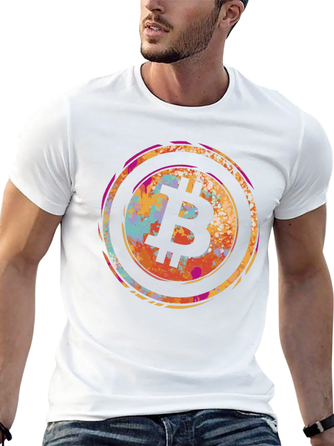 Bitcoin Splash Graphic T-Shirt - Crypto Style