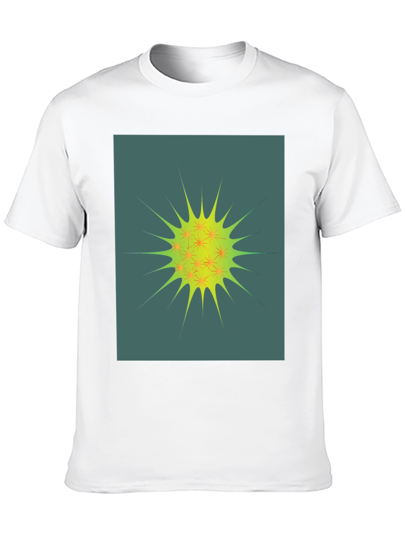 Abstract Spiky Graphic Tee - Unisex Black T-Shirt