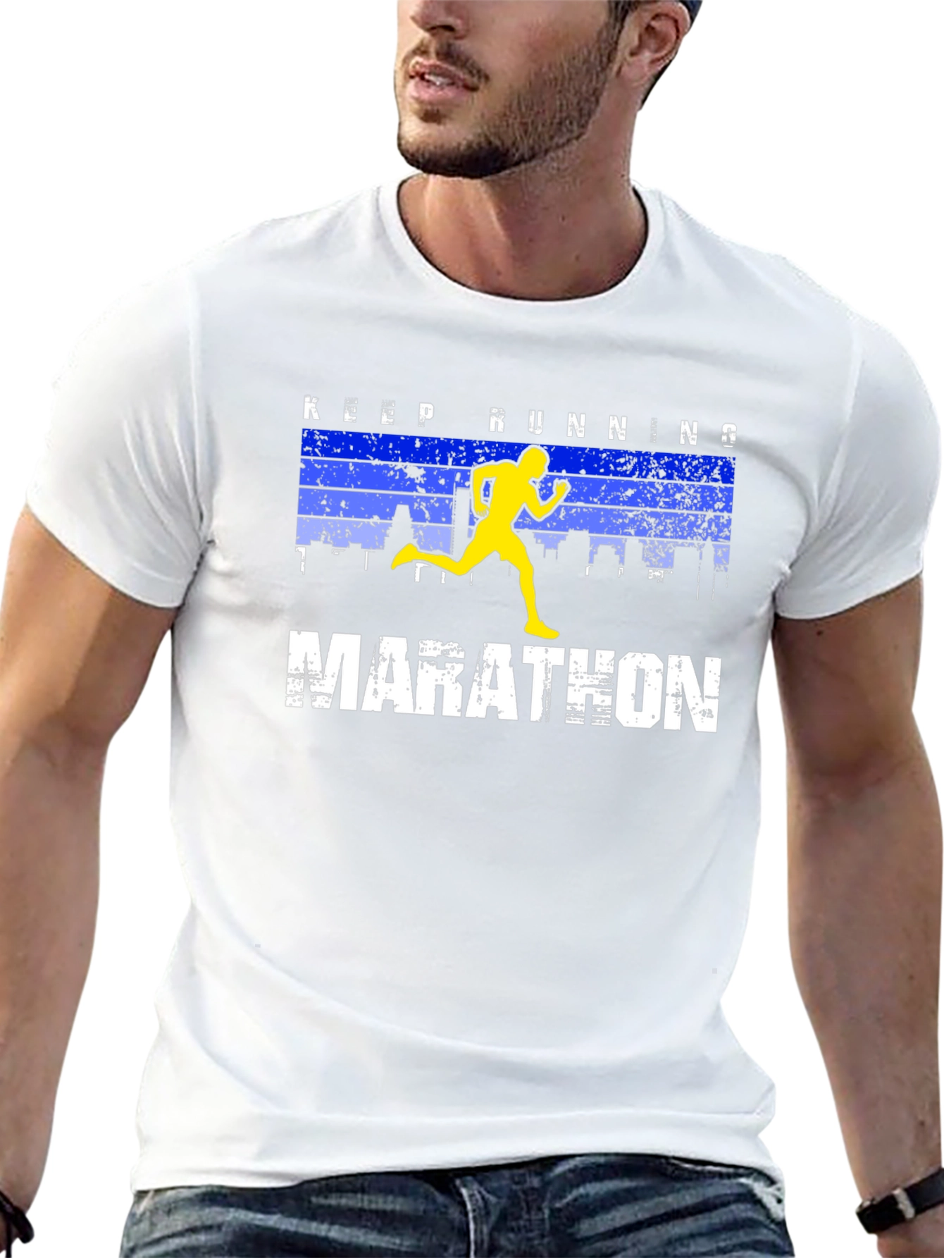 Keep Running Marathon T-Shirt - Sporty Graphic Tee