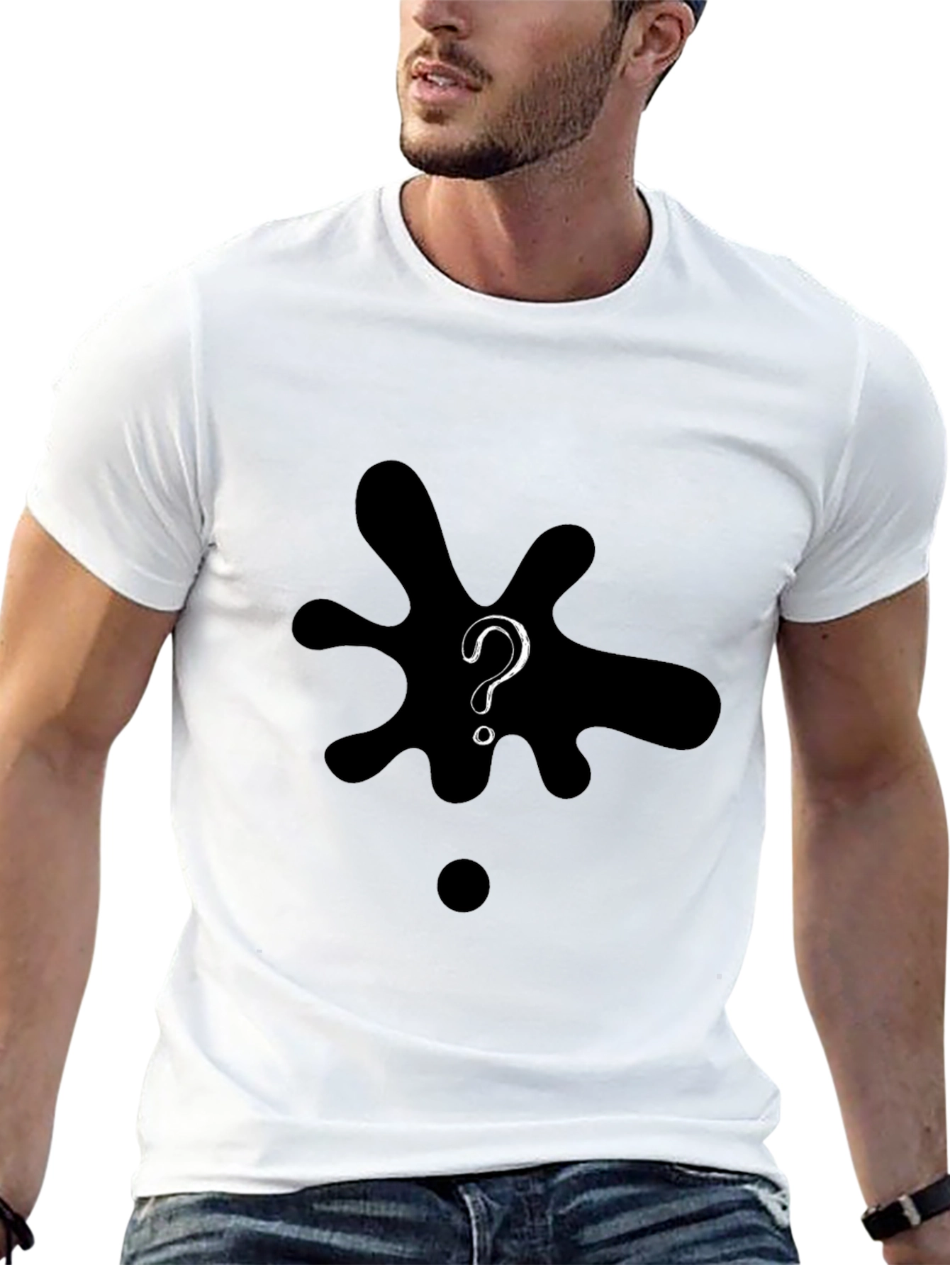 Mystery Splatter T-Shirt - Mens Black Graphic Tee