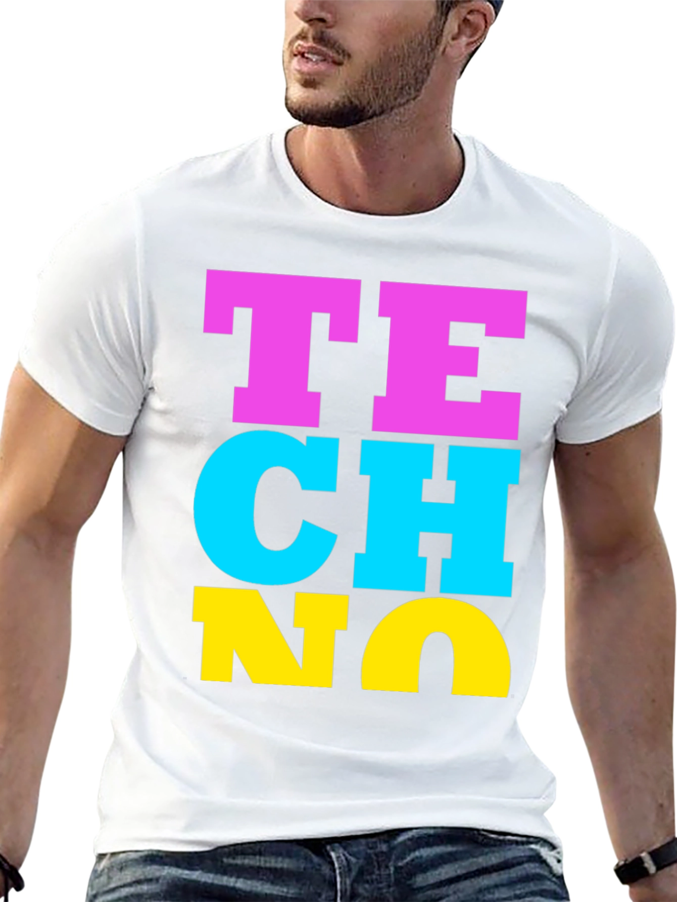Techno Bold Statement T-Shirt