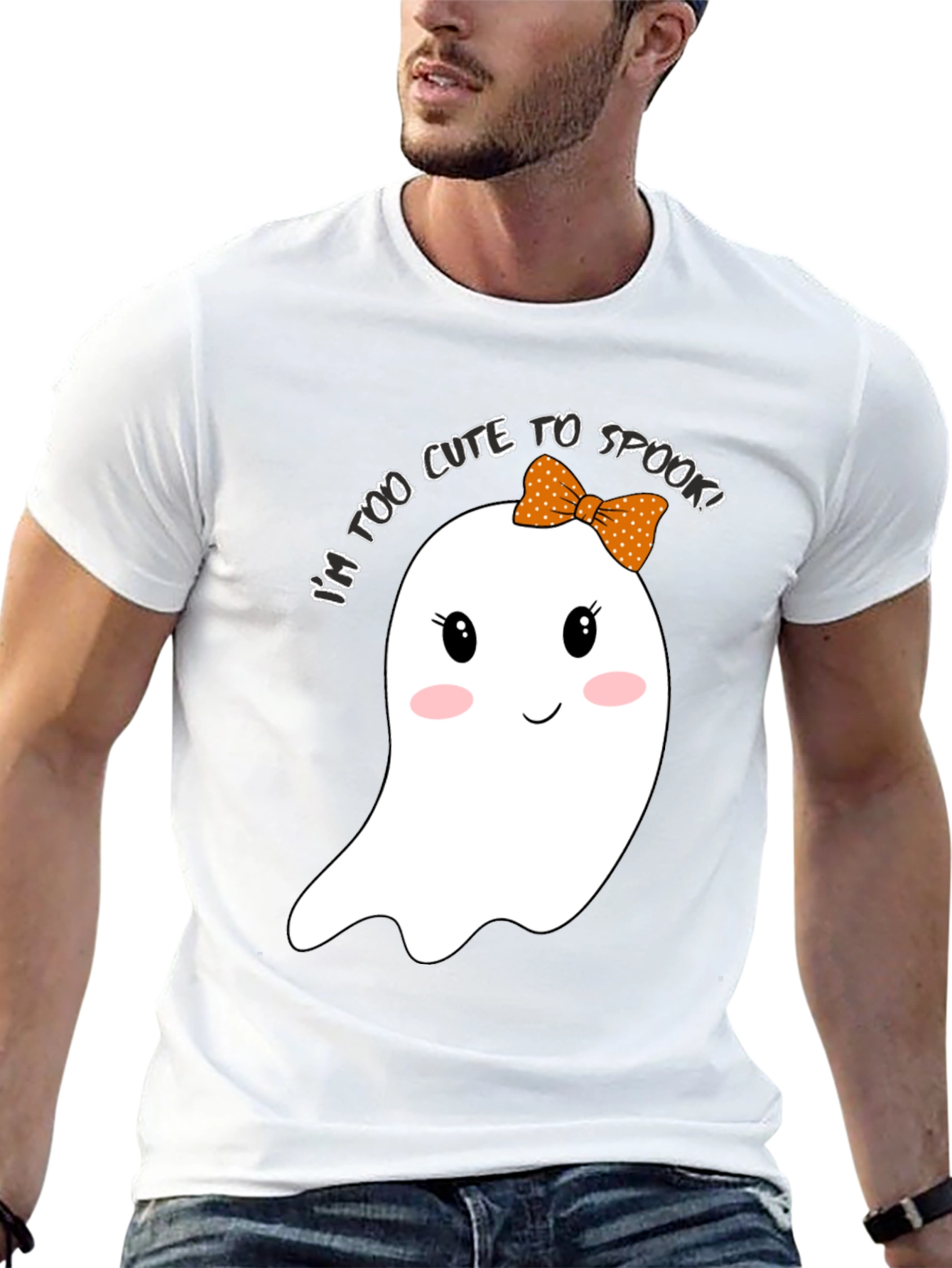 Cute Halloween Ghost Graphic T-Shirt