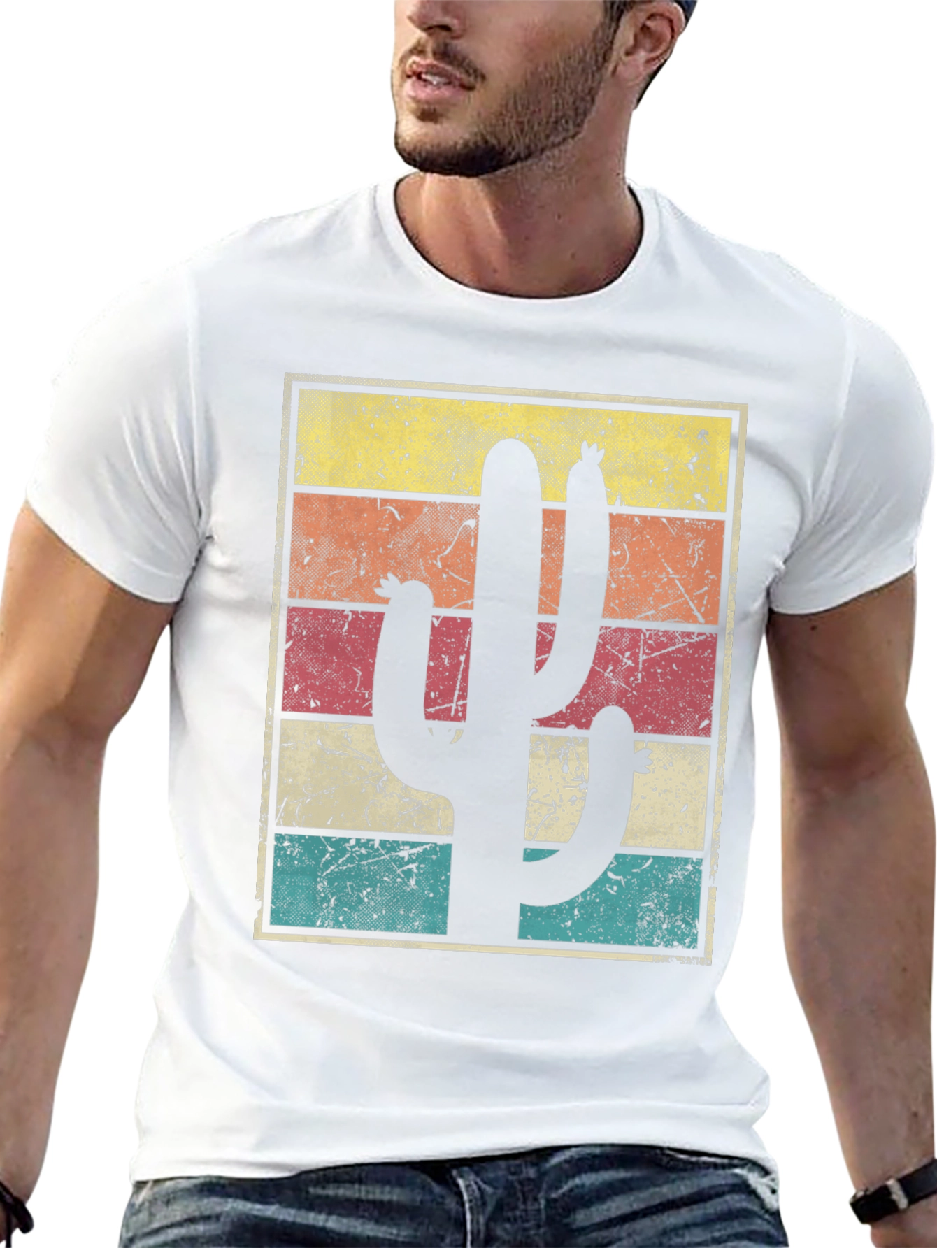 Retro Cactus Graphic T-Shirt
