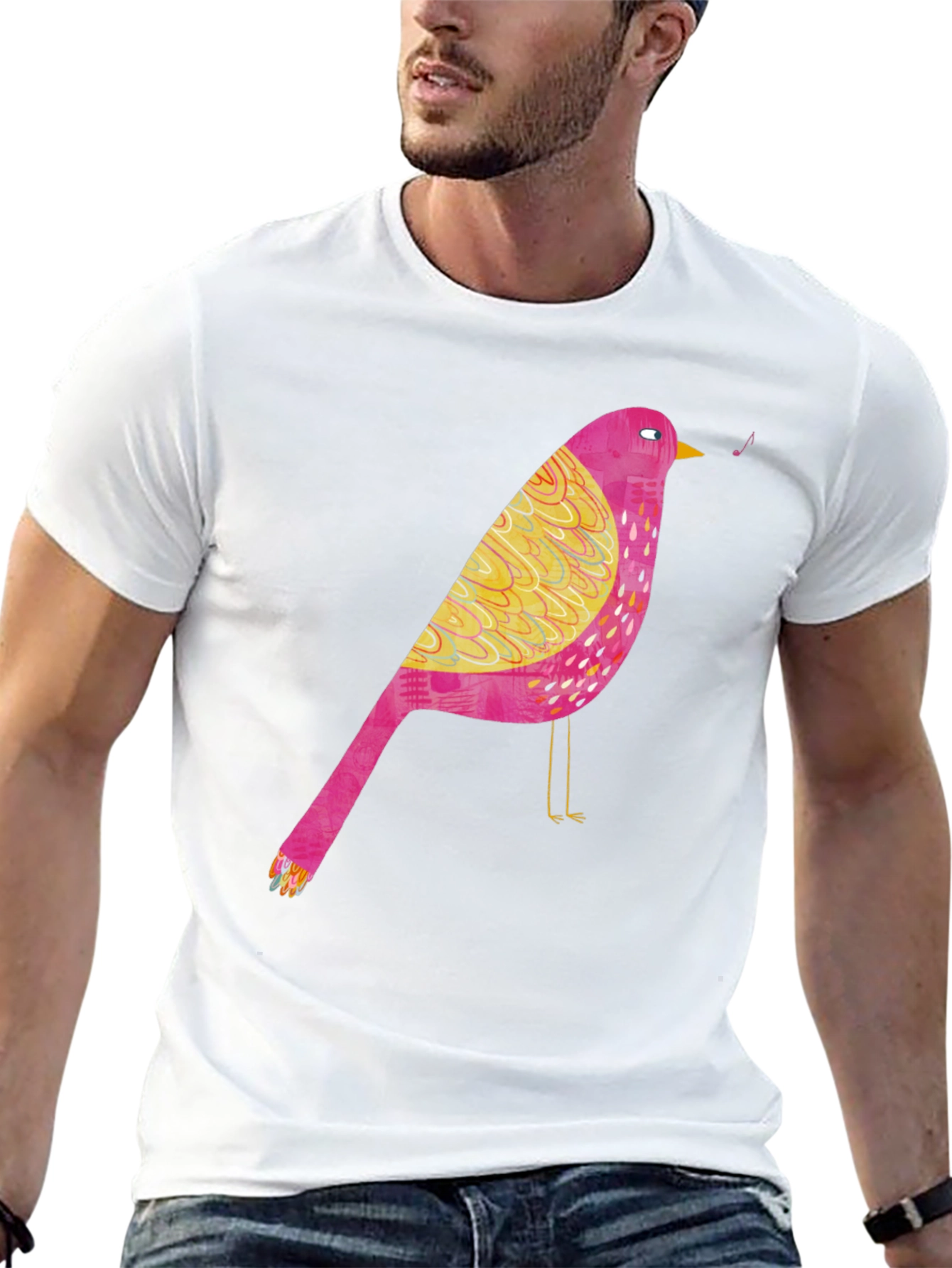 Singing Bird Graphic Tee - Black