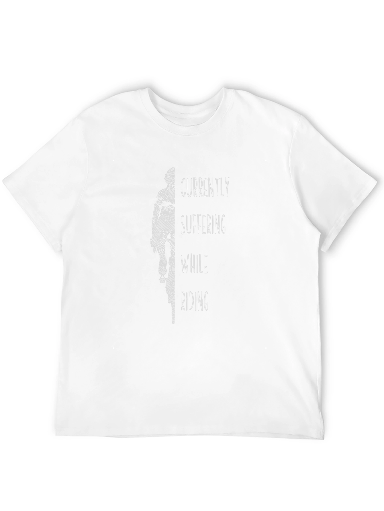 Suffering While Riding Graphic Tee - Black Casual T-Shirt