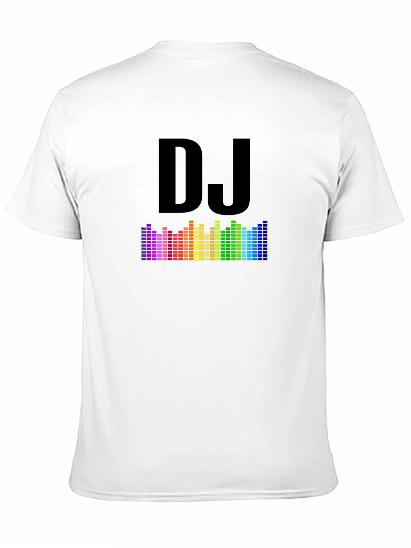 DJ Rainbow Equalizer Black Graphic T-Shirt