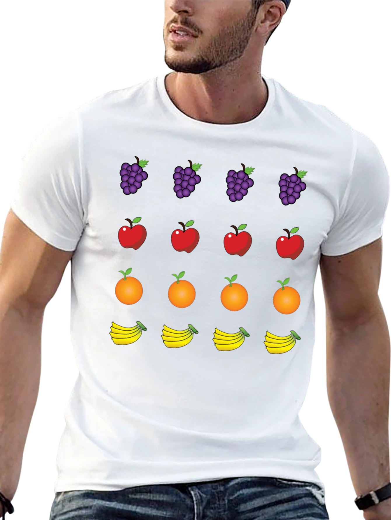 Fruit Emoji T-Shirt - Fun and Fruity Design