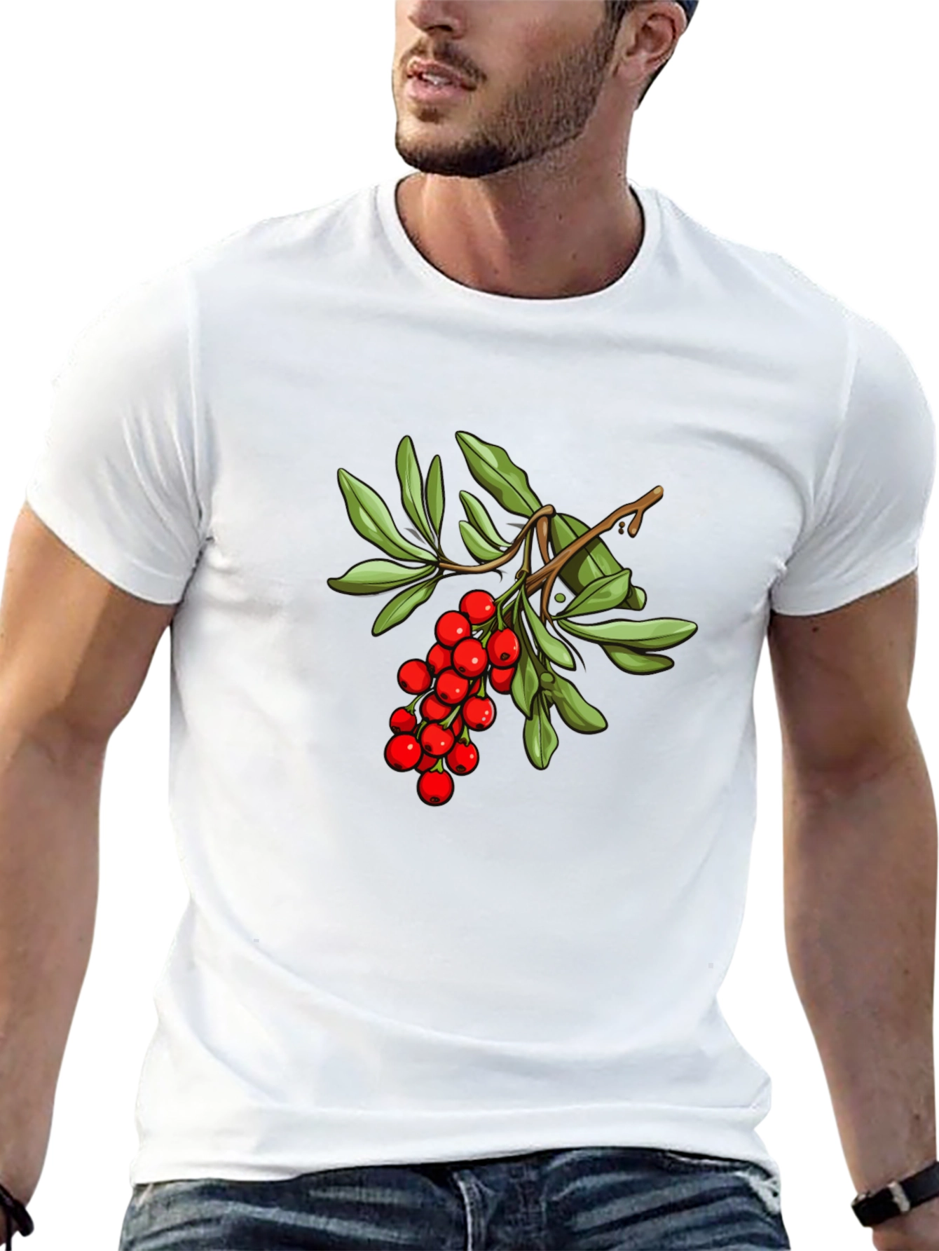 Berry Branch Graphic Tee - Stylish Casual Wear