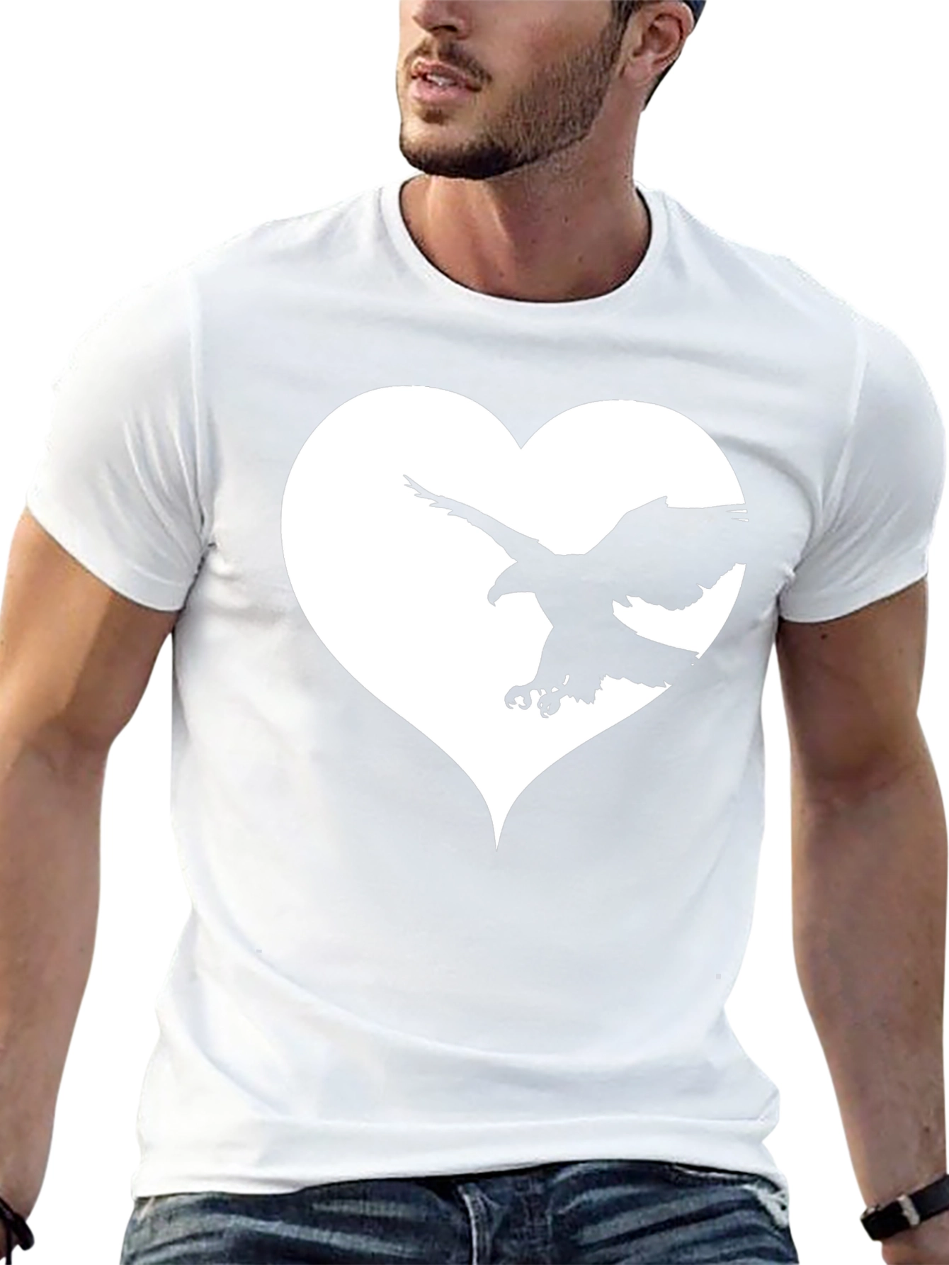Eagle Heart Graphic Tee - Black