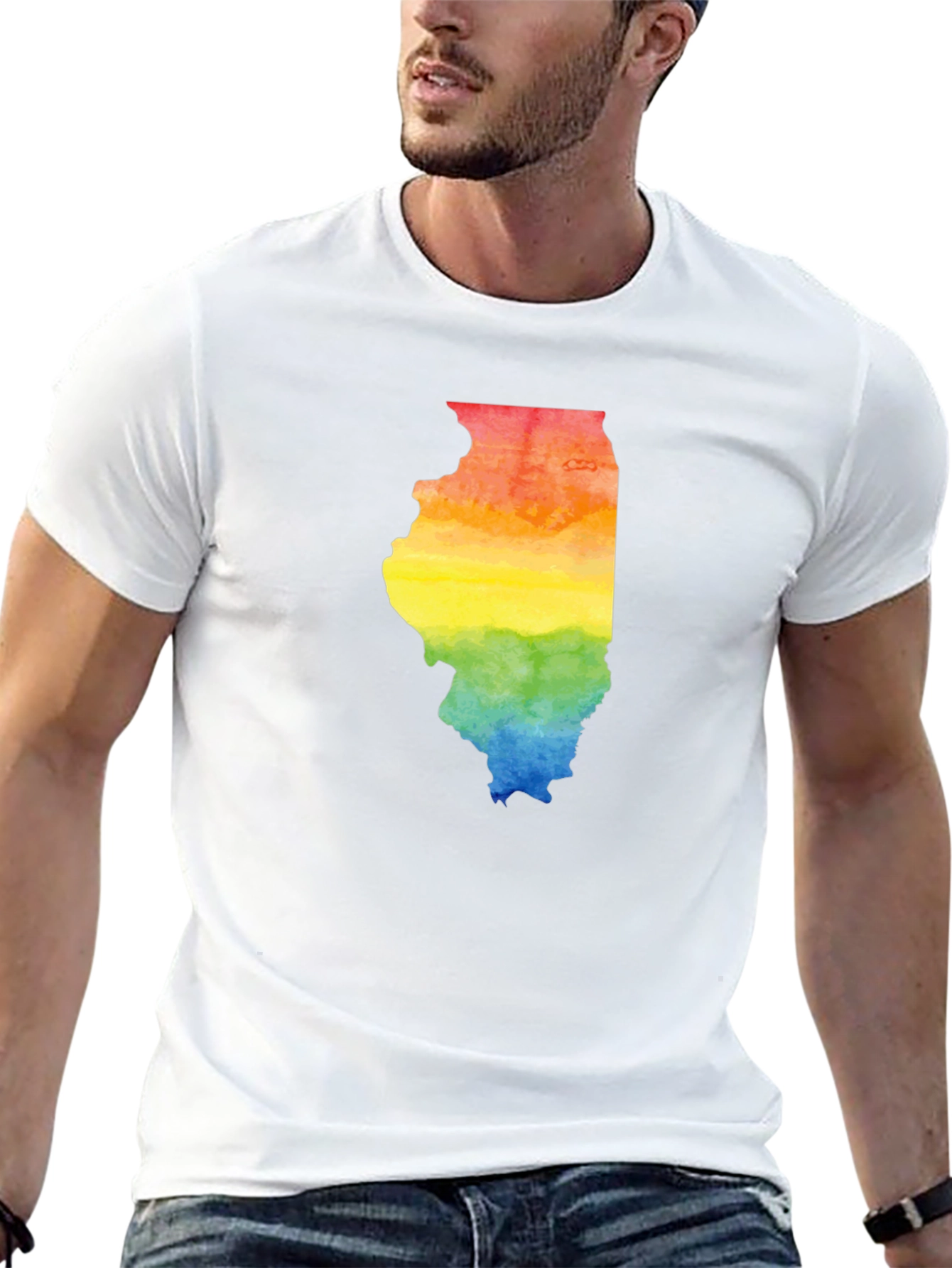 Rainbow Illinois State Pride T-Shirt