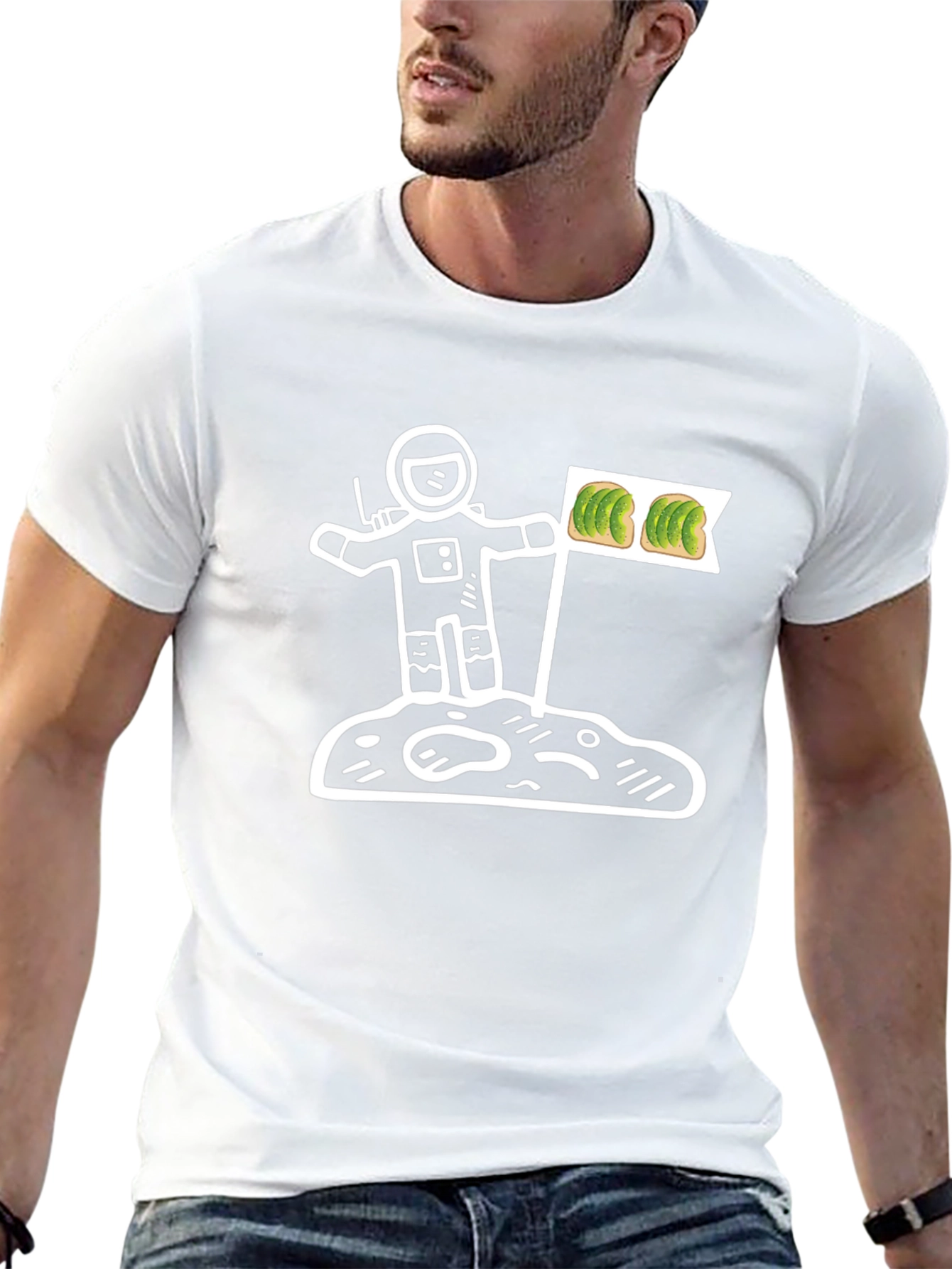 Astronaut Avocado Toast T-Shirt - Space Foodie Tee