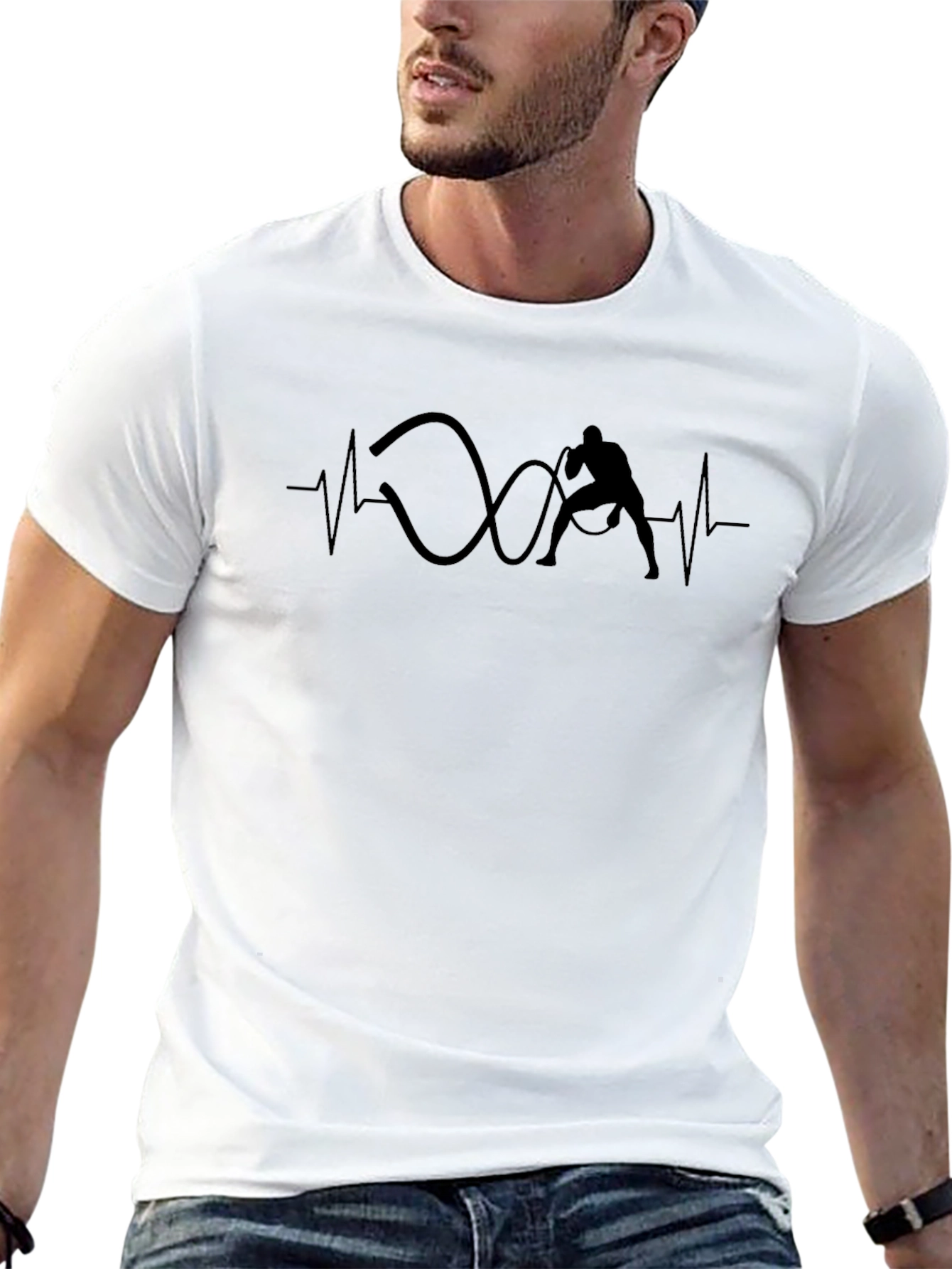 Workout Pulse T-Shirt - Black Fitness Tee