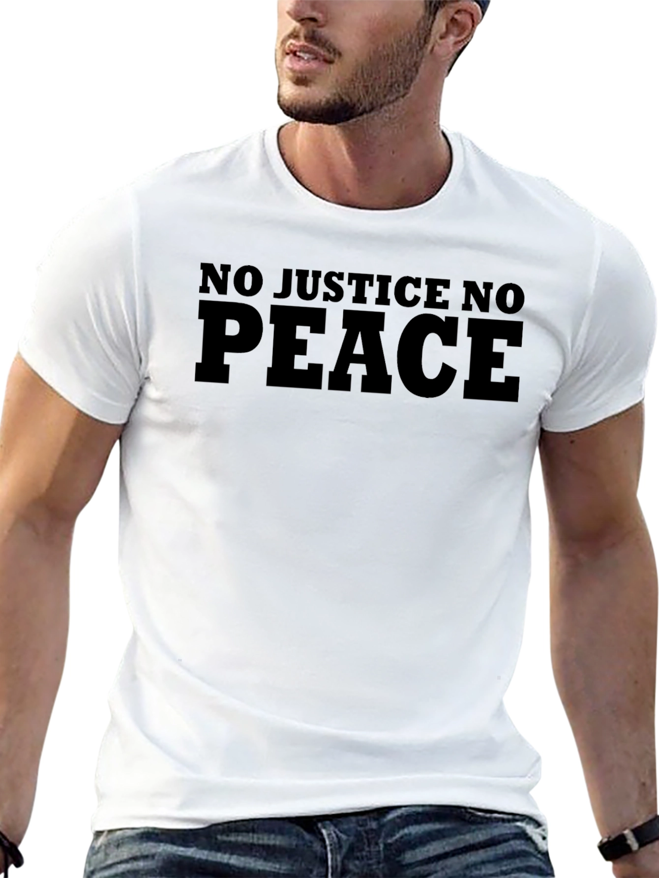 No Justice No Peace Black Graphic Tee