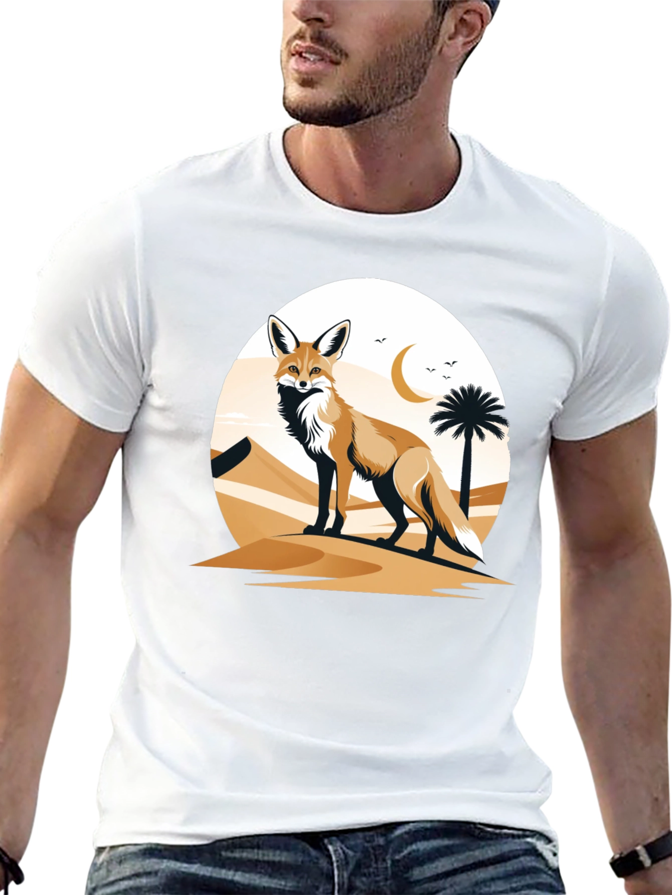 Desert Fox Graphic T-Shirt - Unique Design