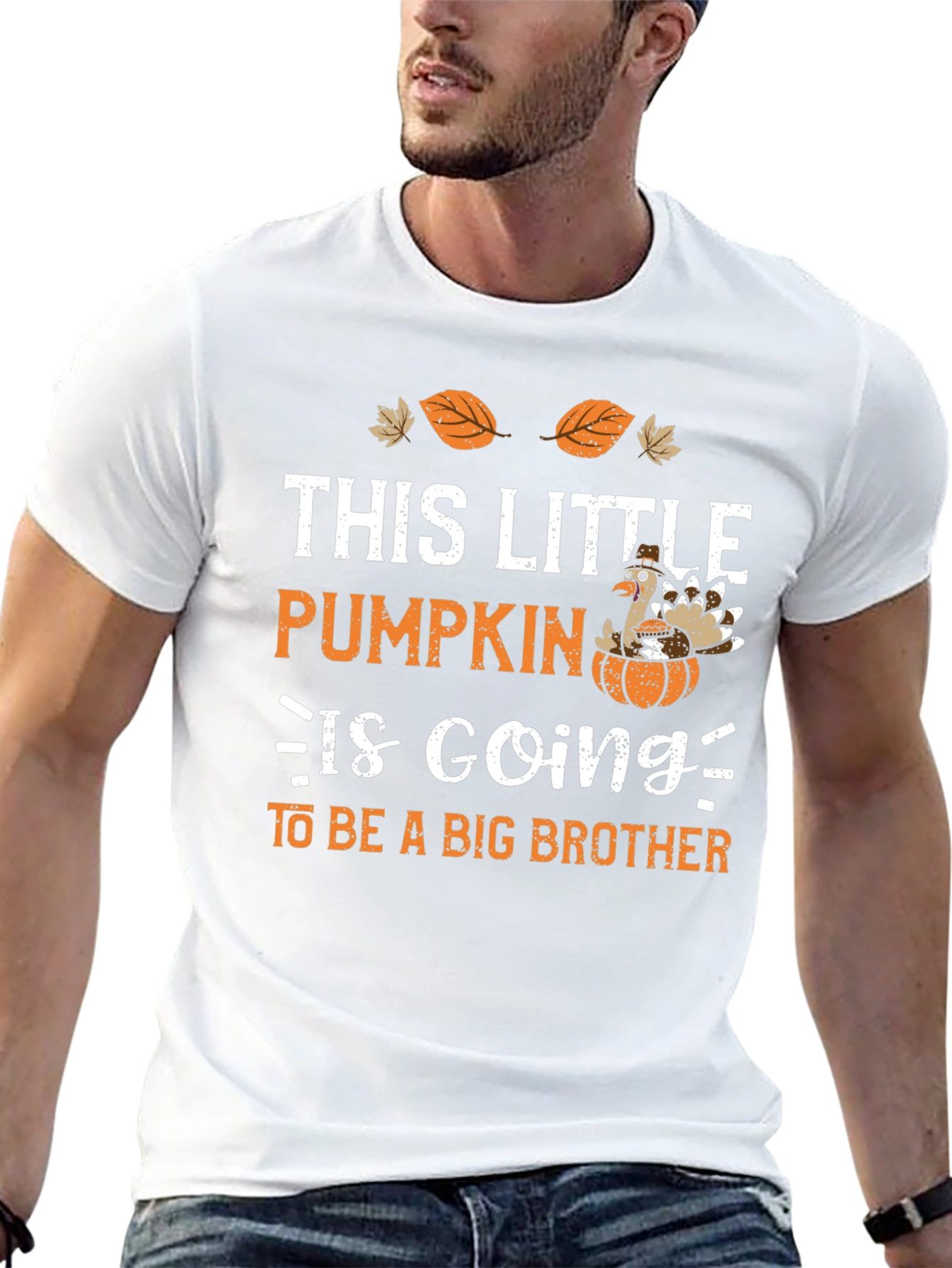 Big Brother Thanksgiving Pumpkin Turkey T-Shirt