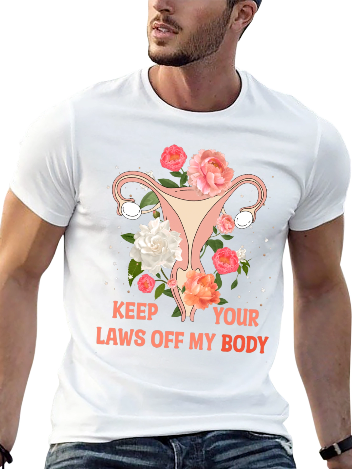 Feminist Uterus Floral Graphic Tee