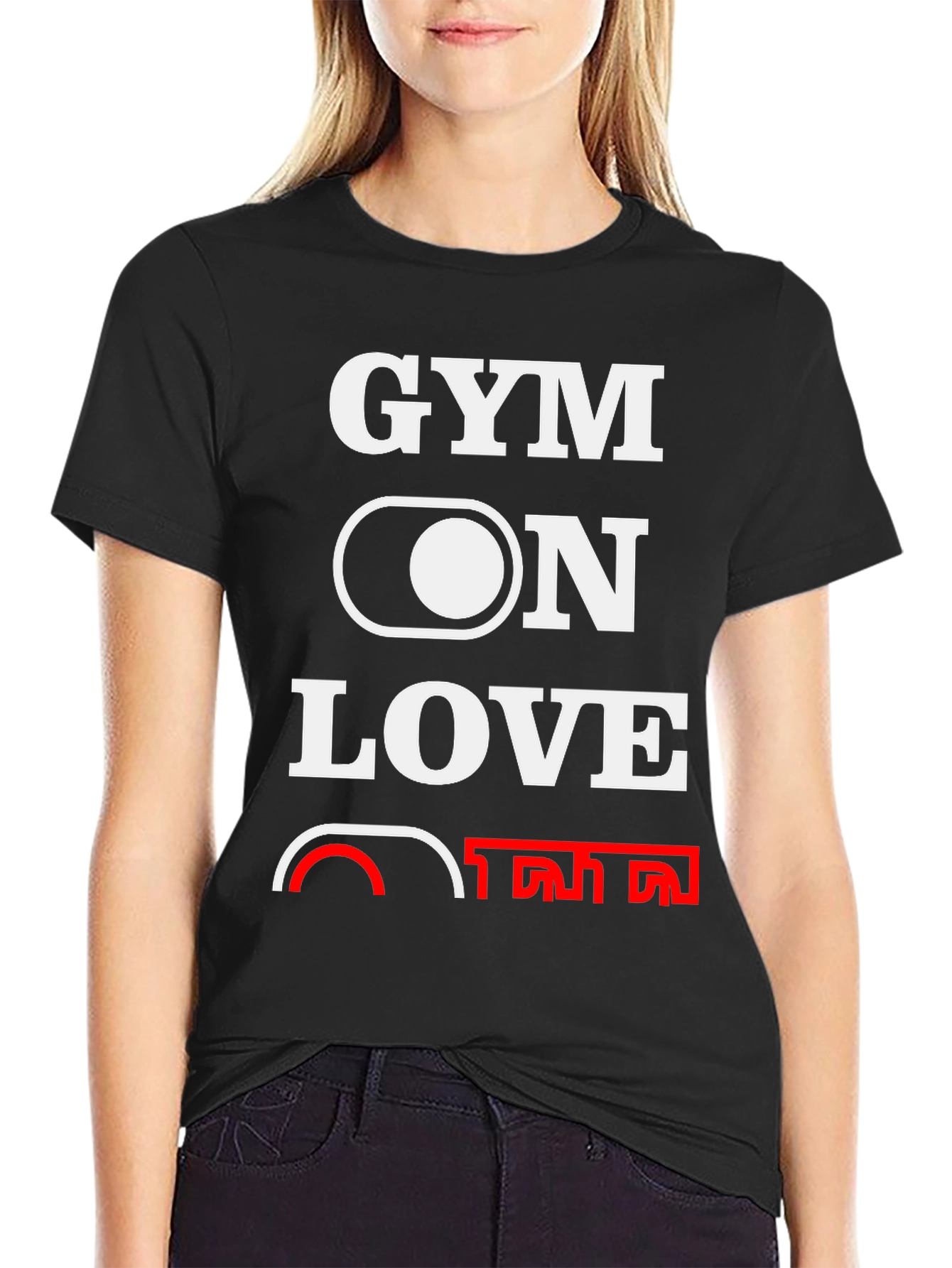 Gym On Love Off Graphic Tee - Fitness Motivation