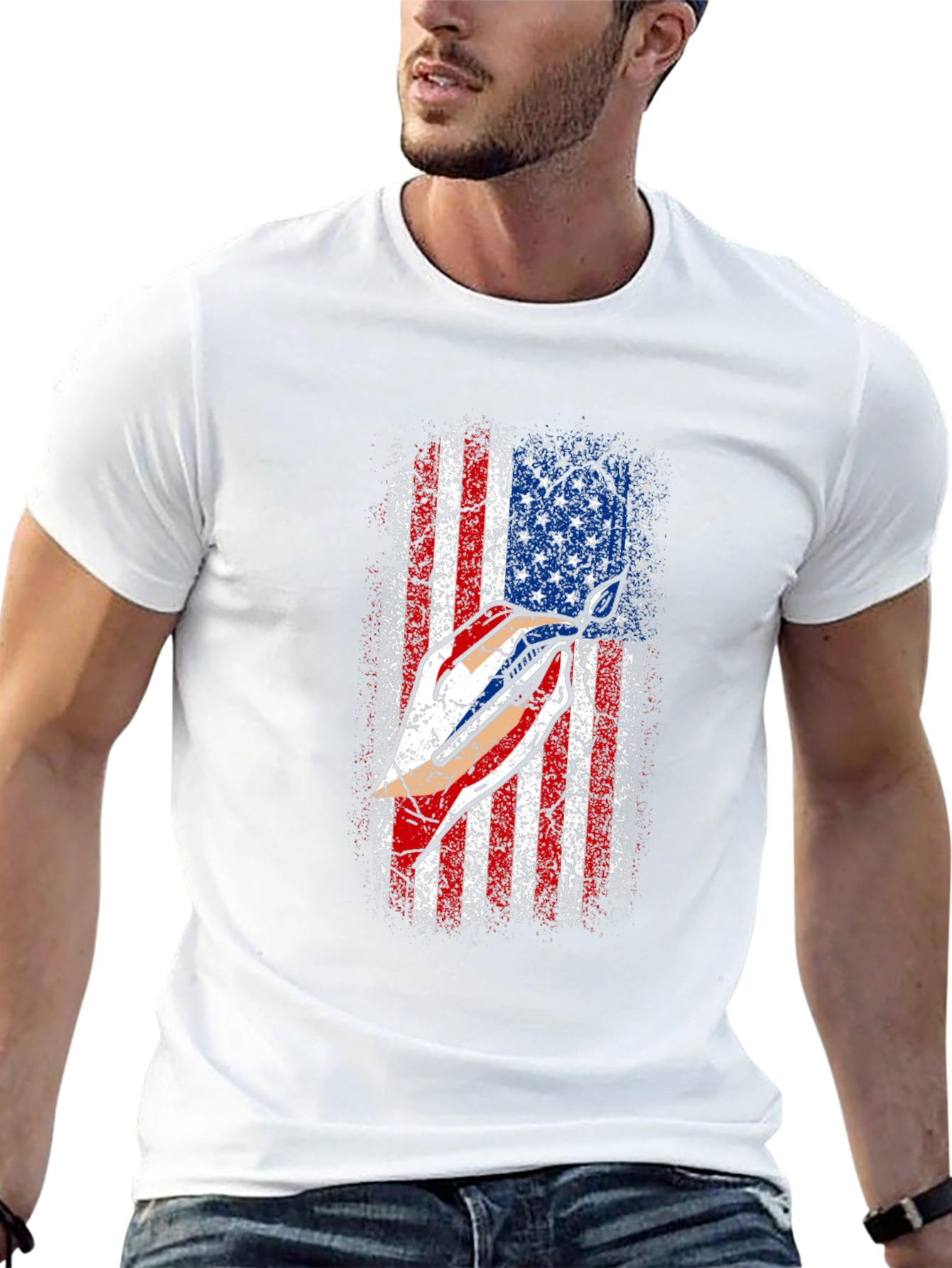 American Flag Barber T-Shirt