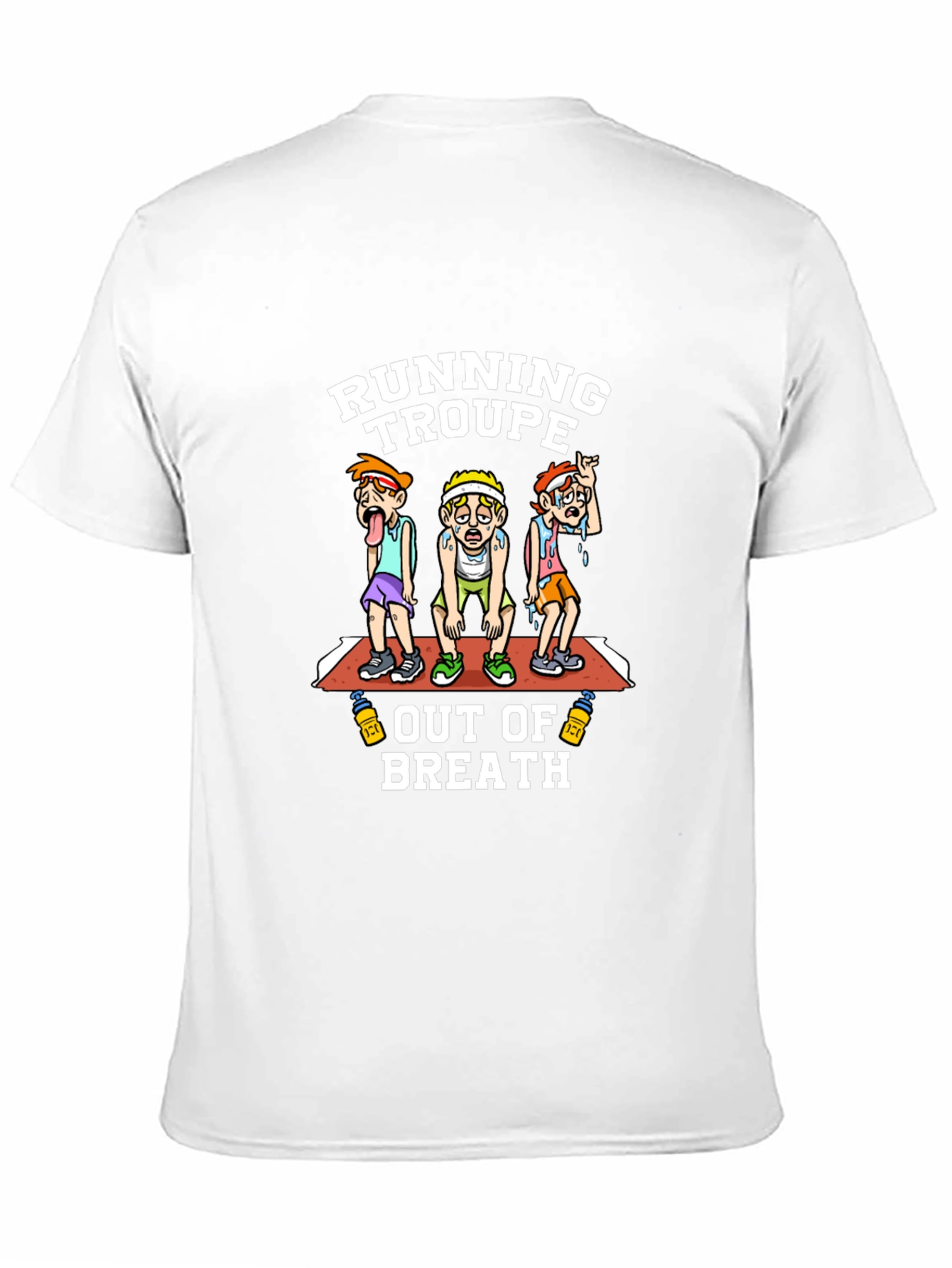 Running Troupe Out of Breath Funny Graphic T-Shirt