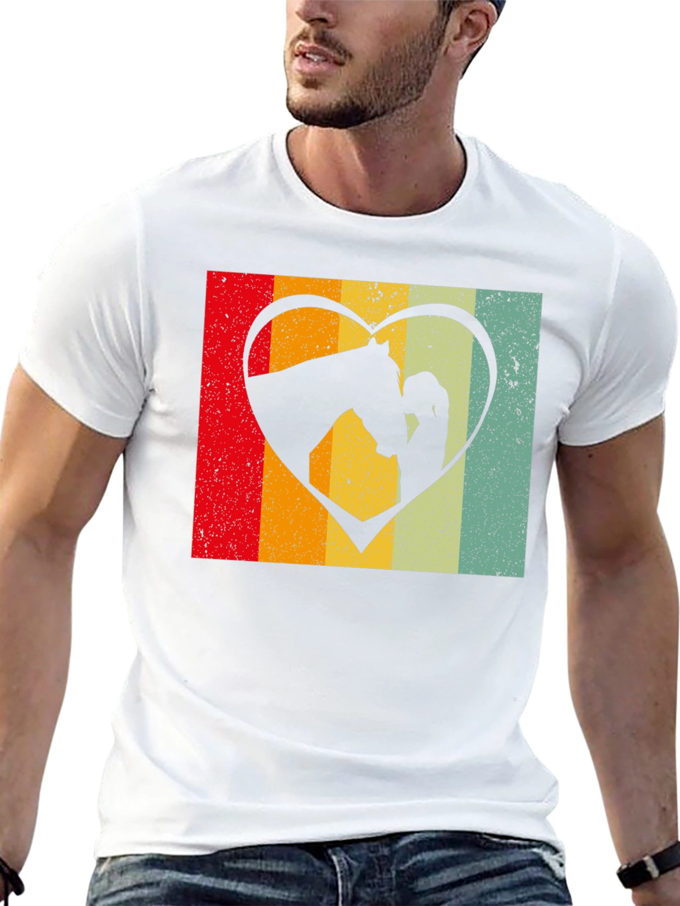 Retro Horse & Girl Heart Tee