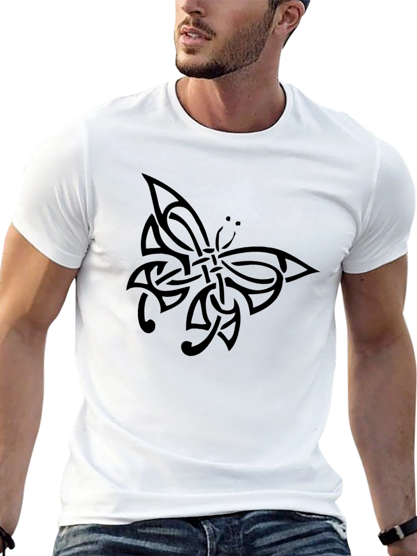 Black Butterfly Graphic T-Shirt