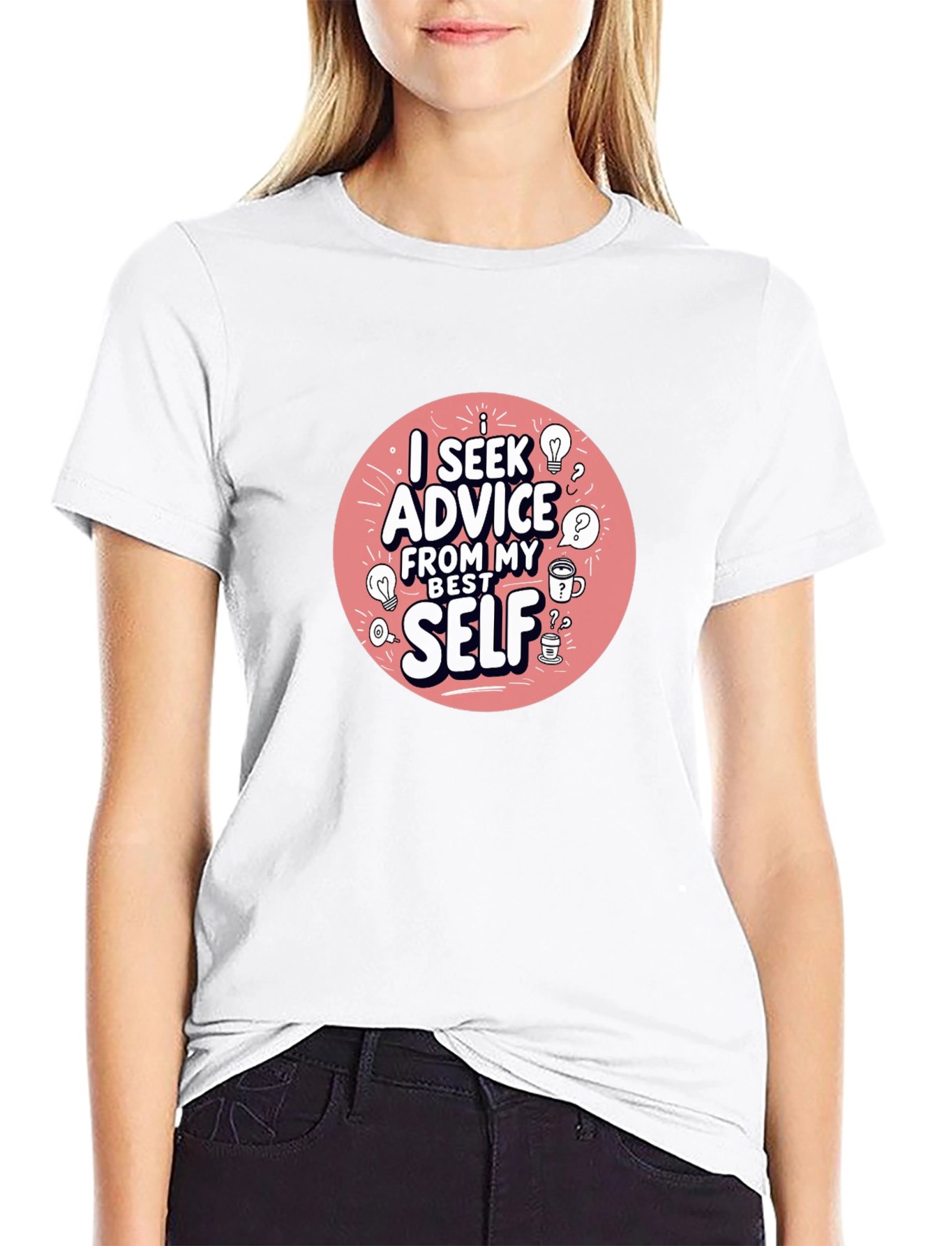 Advice From My Best Self Black Graphic Tee