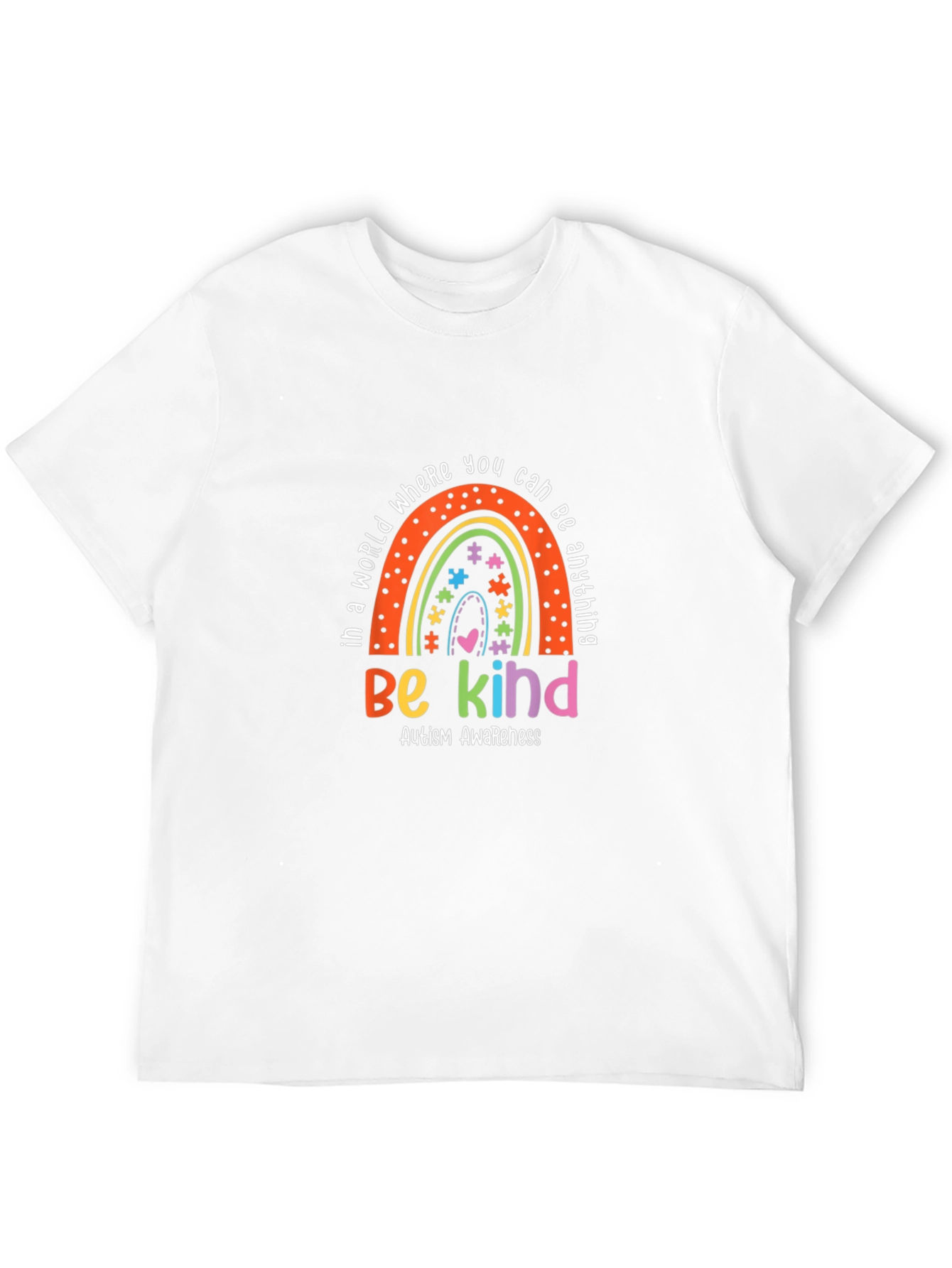 Be Kind Autism Awareness Rainbow T-Shirt
