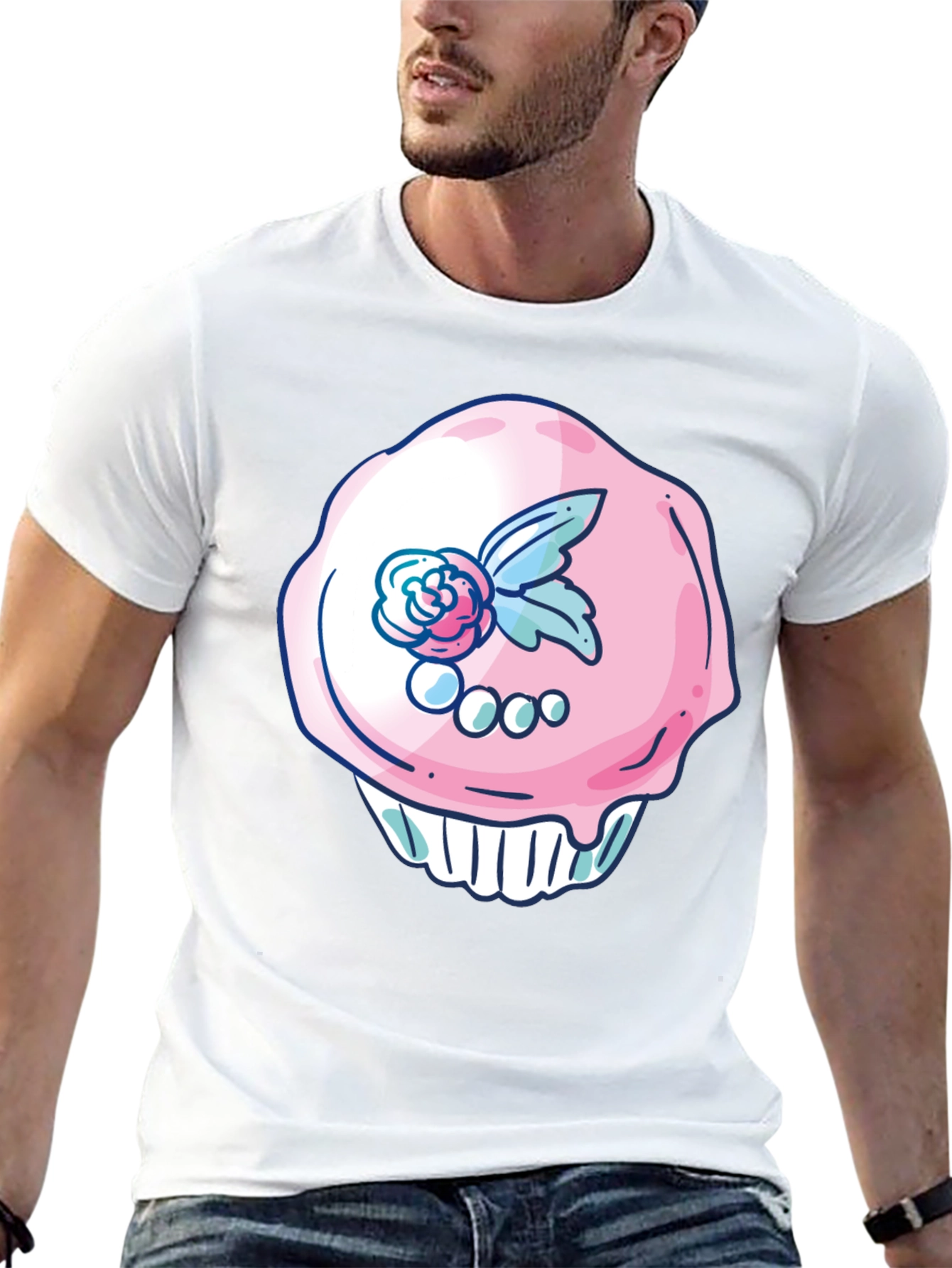 Cupcake Graphic Black T-Shirt