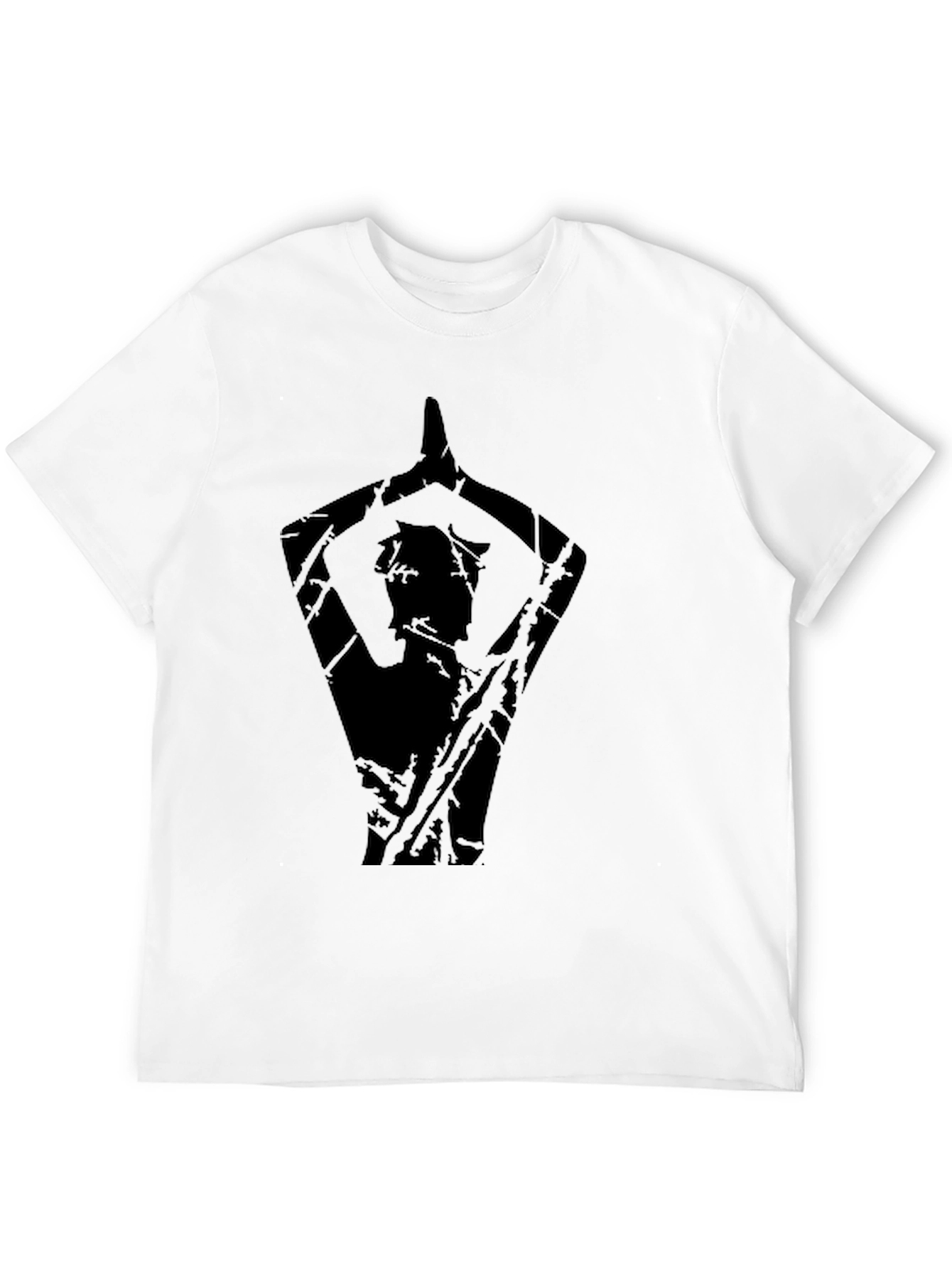 Mens Black Yoga Silhouette Graphic Tee