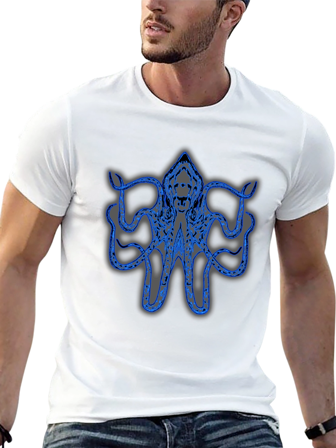 Blue Octopus Graphic Tee