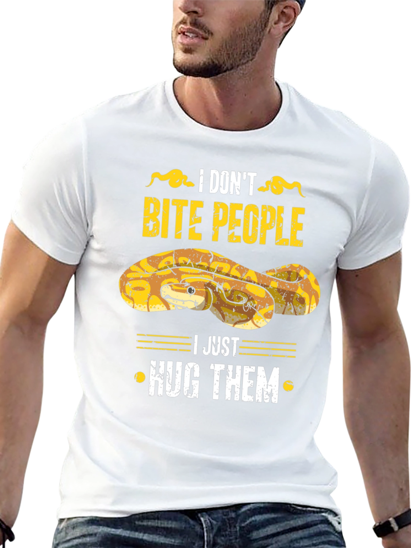 I Dont Bite People Snake Graphic Tee