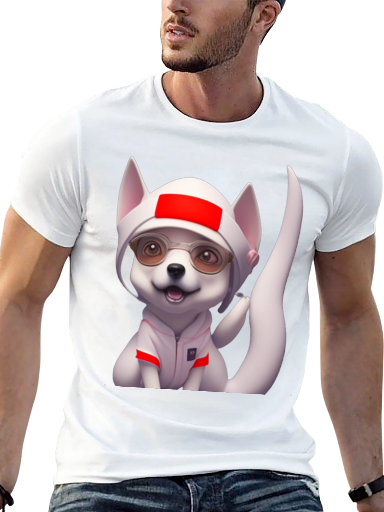 Dog Cartoon Character Graphic Tee