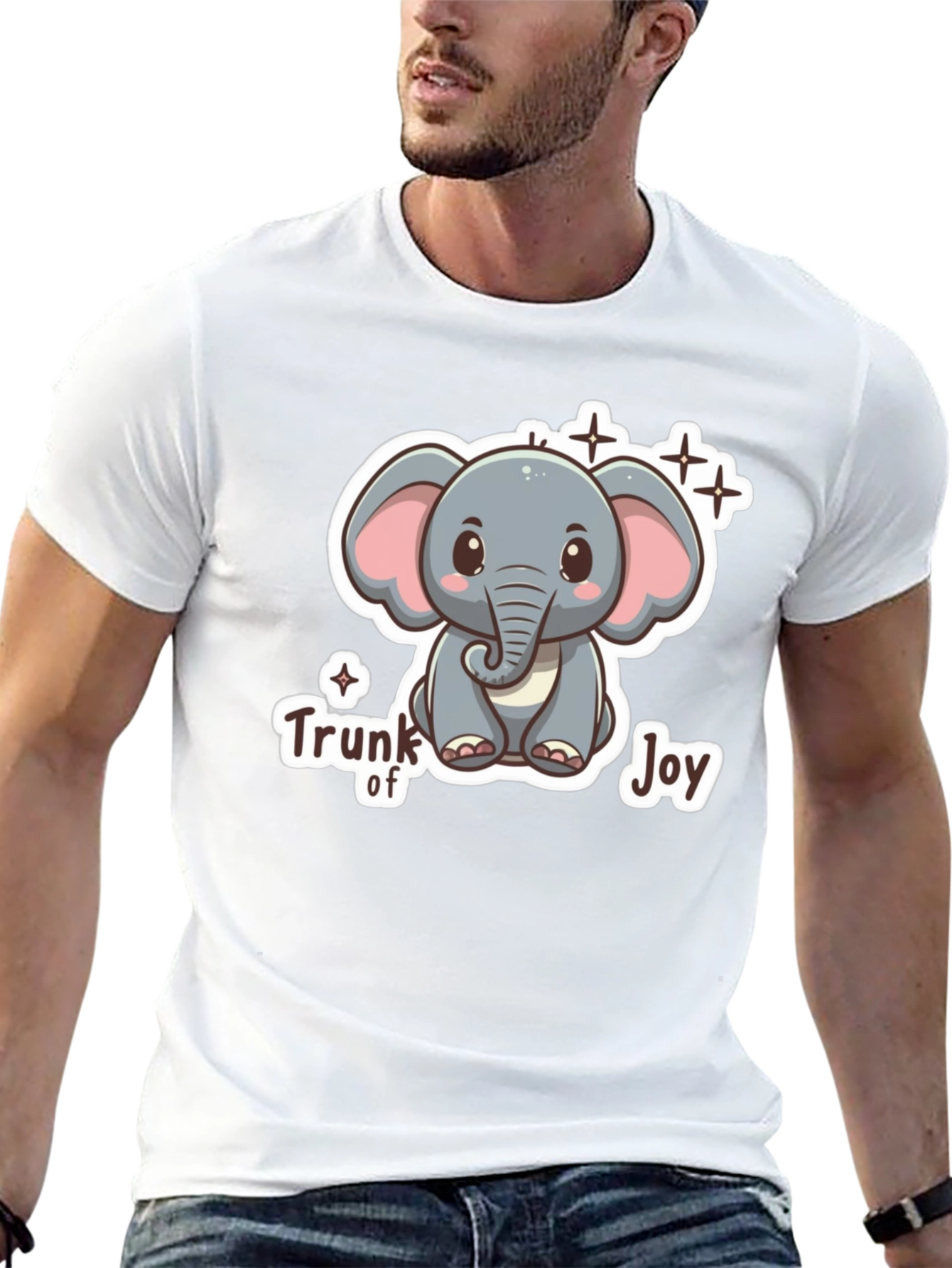 Cute Elephant Trunk of Joy Graphic T-Shirt