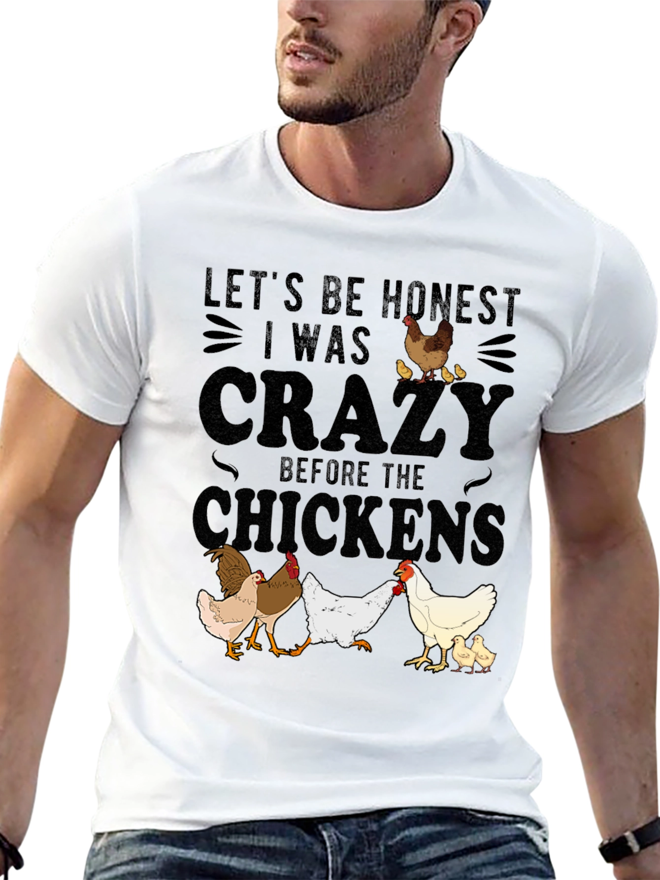 Funny Chicken Lover T-Shirt - Crazy Before Chickens