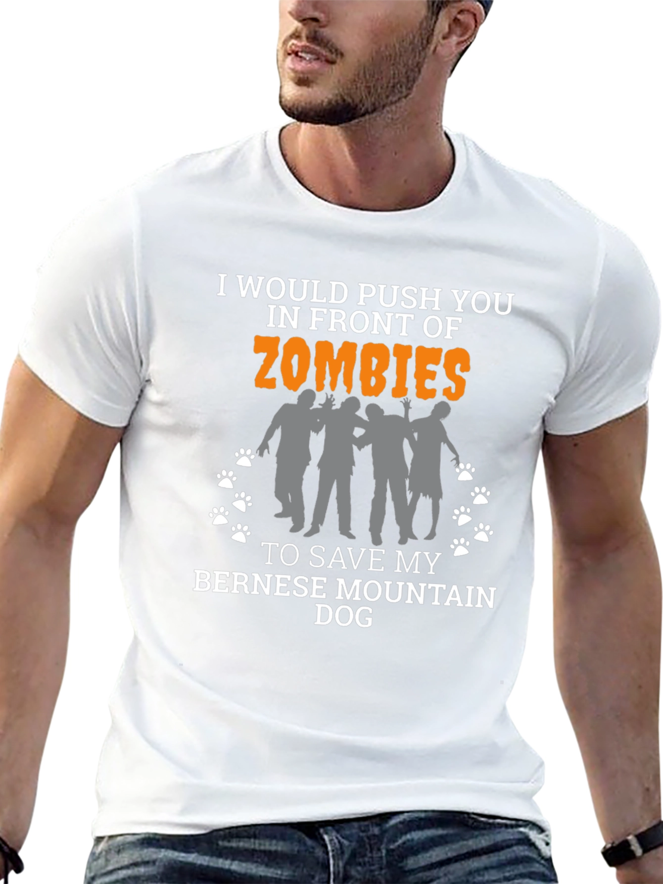 Funny Bernese Mountain Dog Zombie T-Shirt