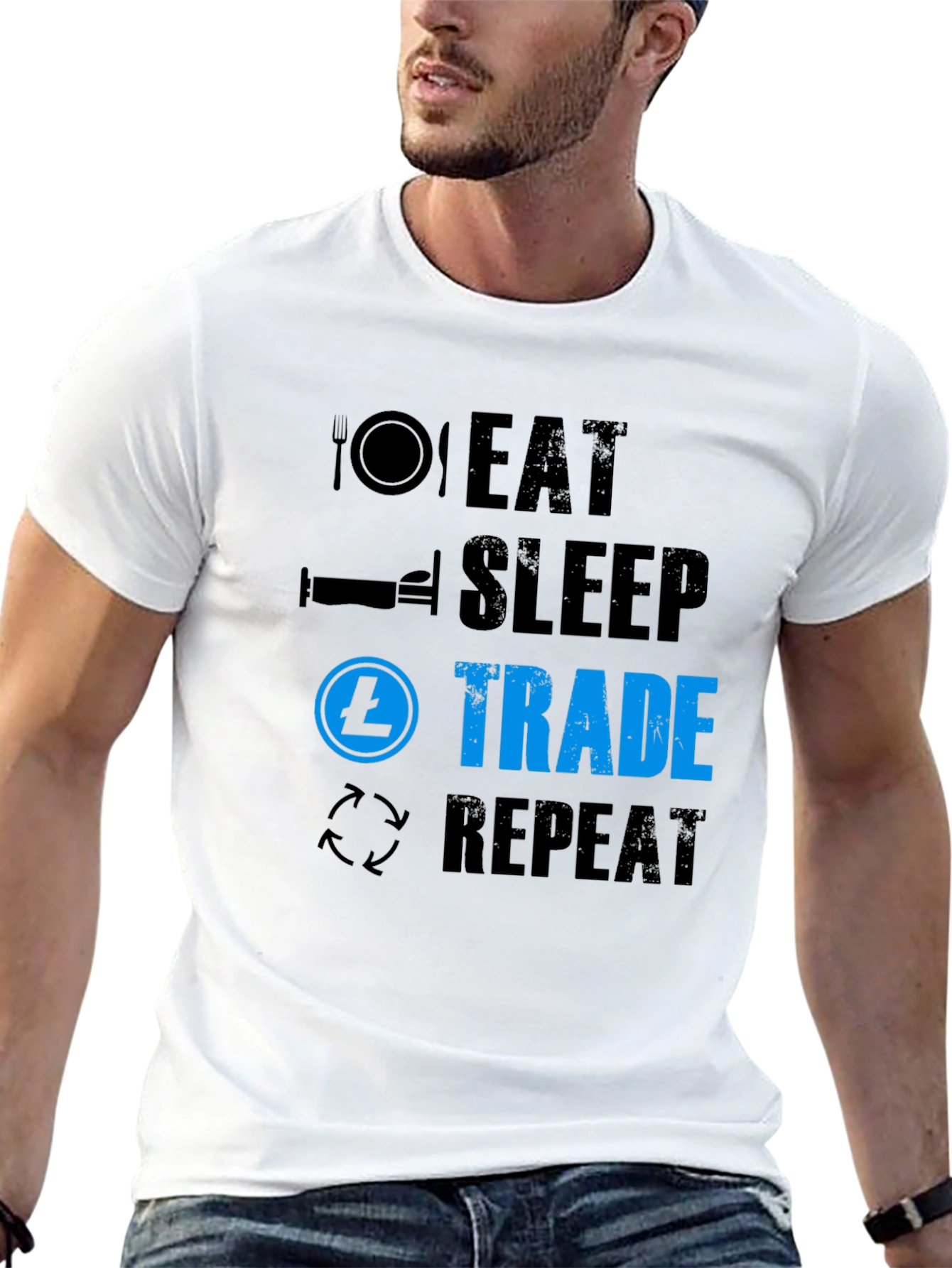 Eat Sleep Trade Repeat T-Shirt - Crypto Trader Tee