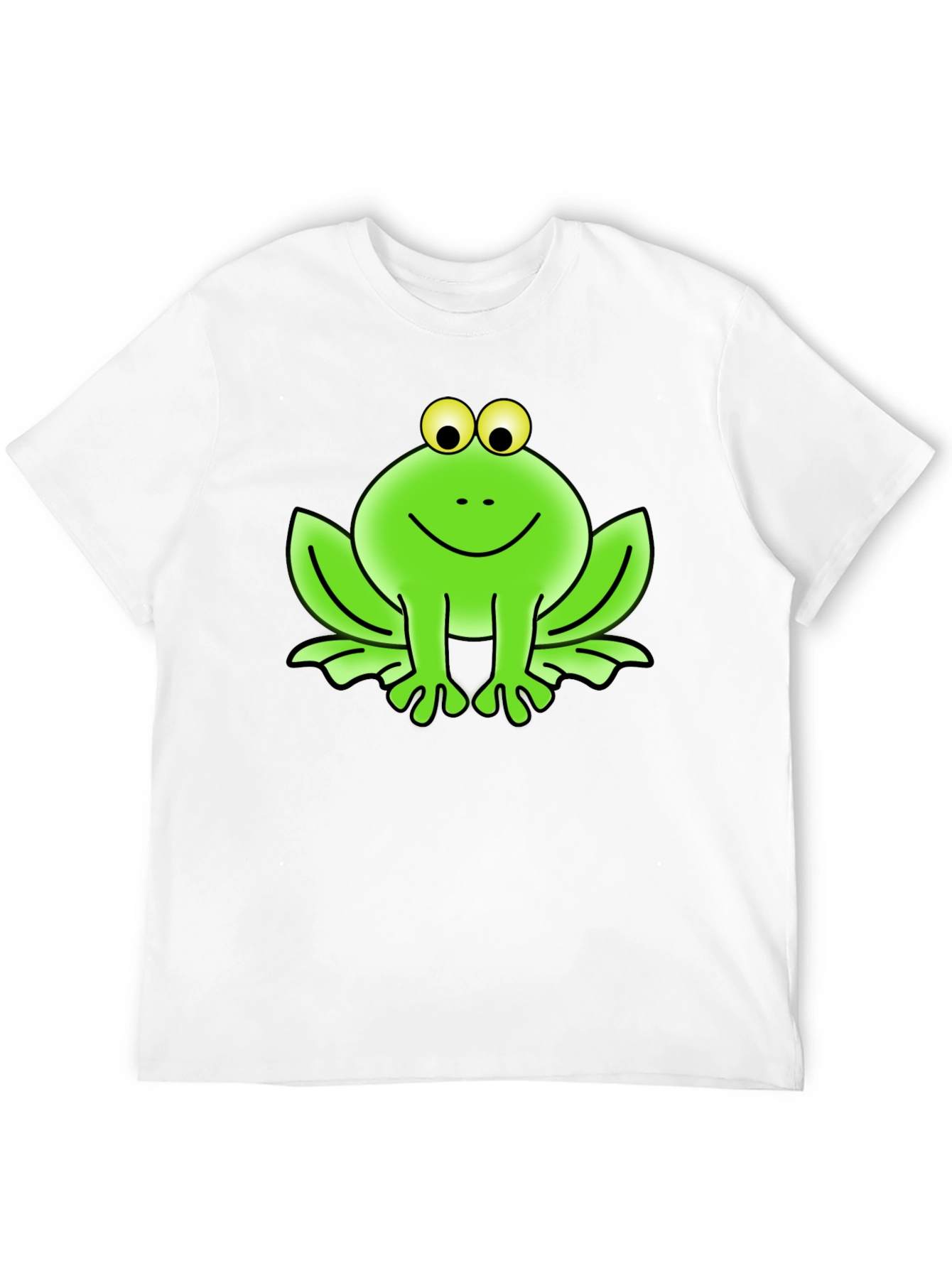 Funny Frog Graphic Tee - Black Cotton T-Shirt