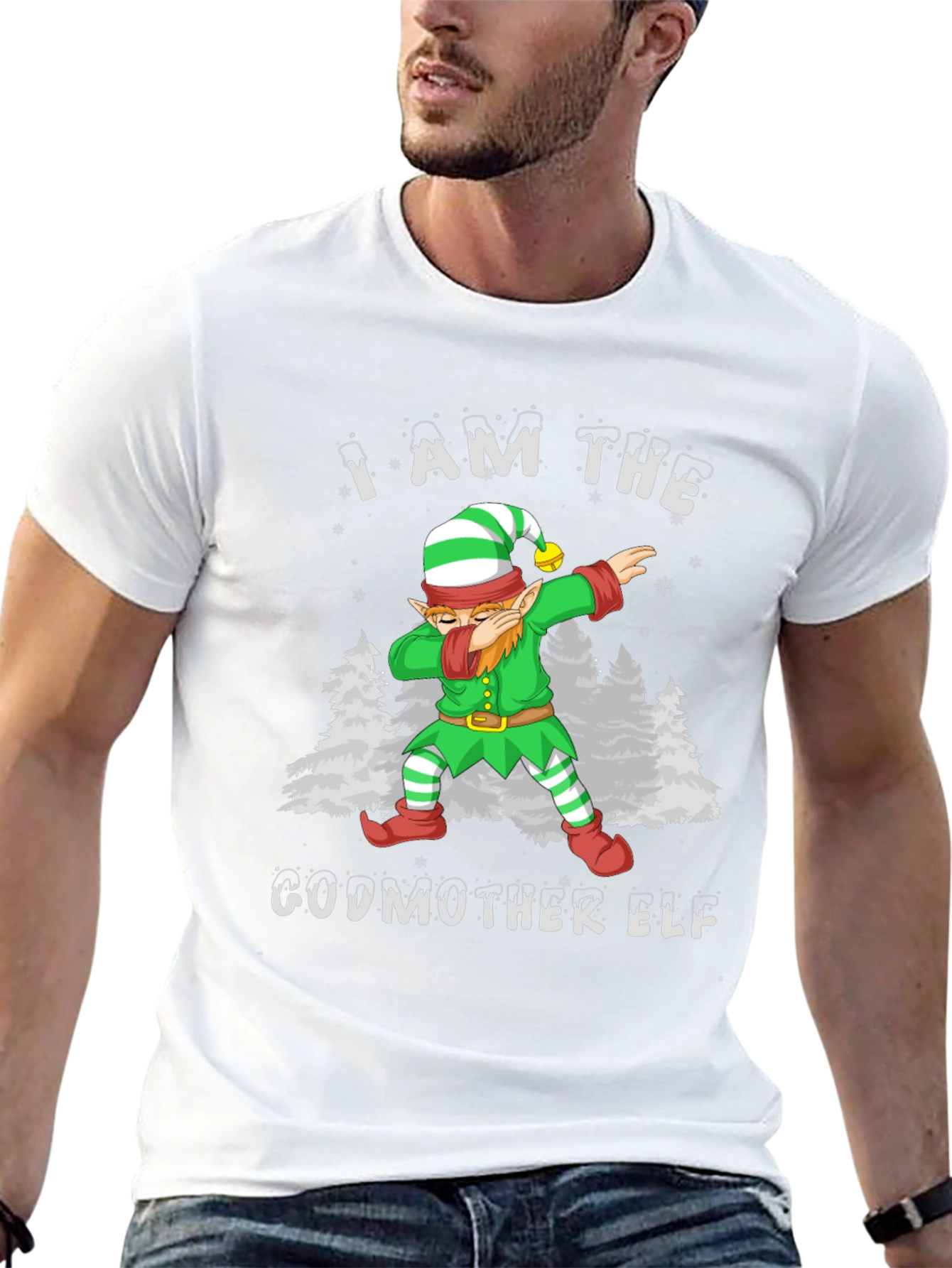 Godmother Elf Dabbing Christmas T-Shirt