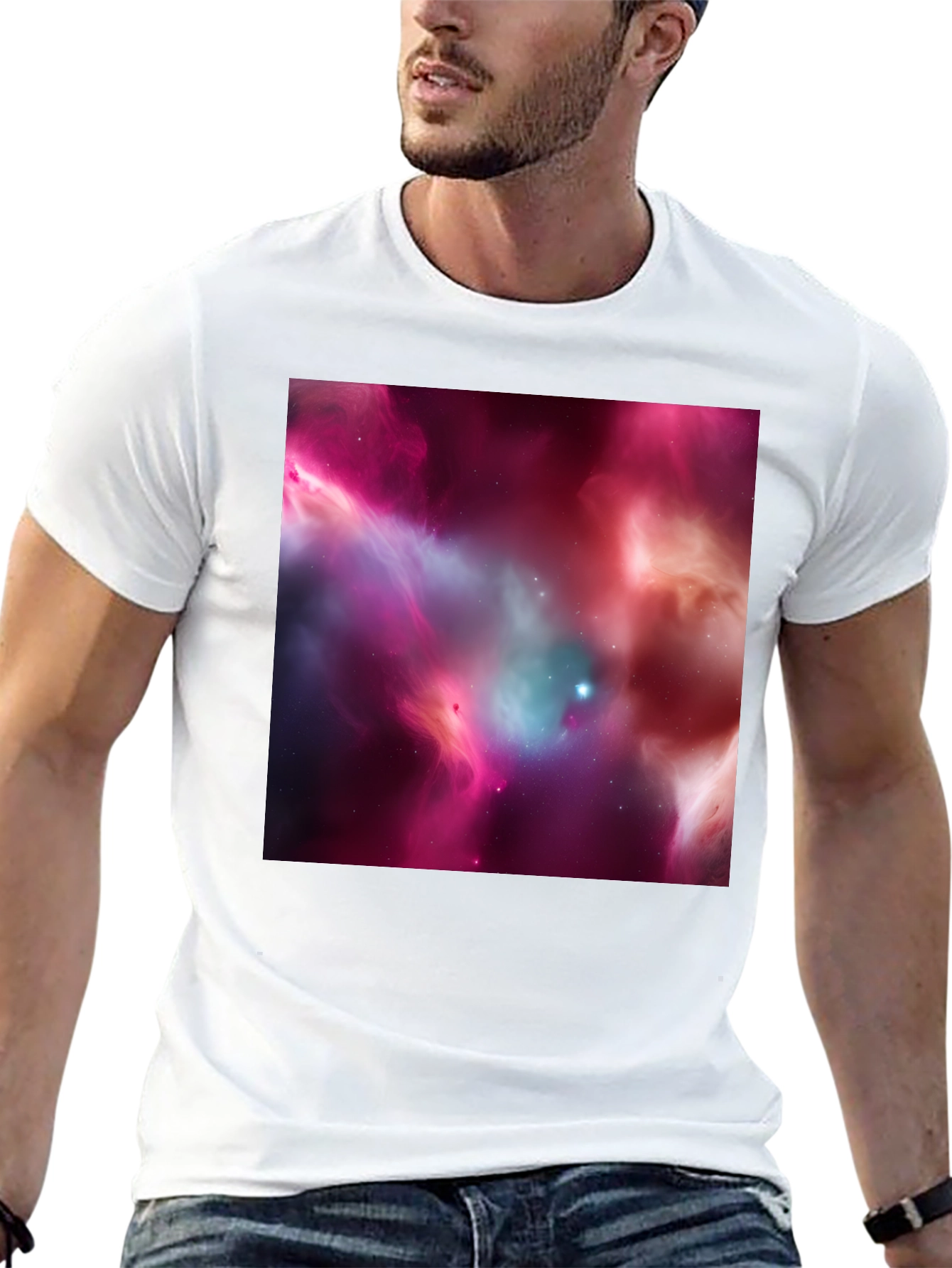 Cosmic Nebula Black T-Shirt
