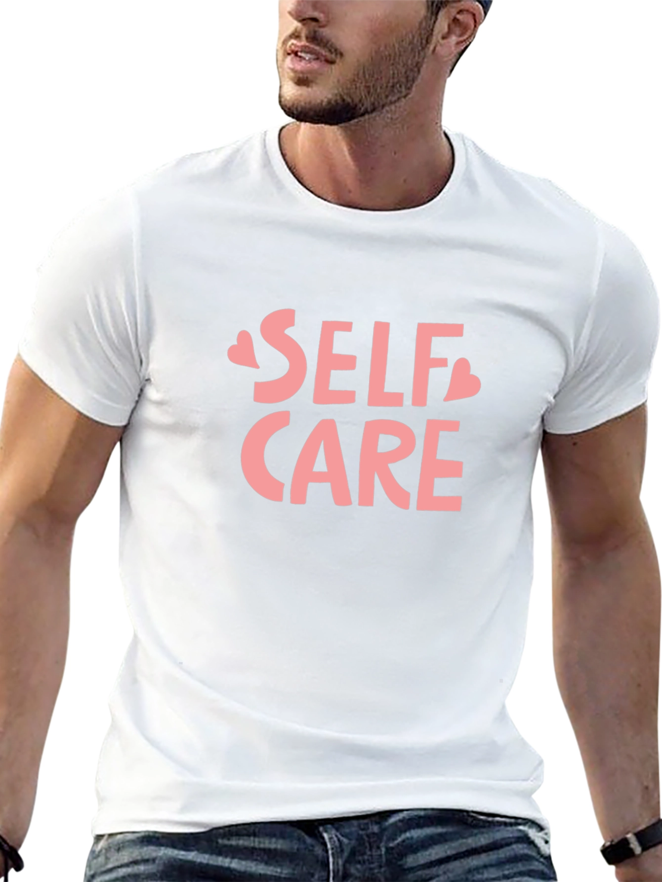 Self Care Heart Graphic Black T-Shirt