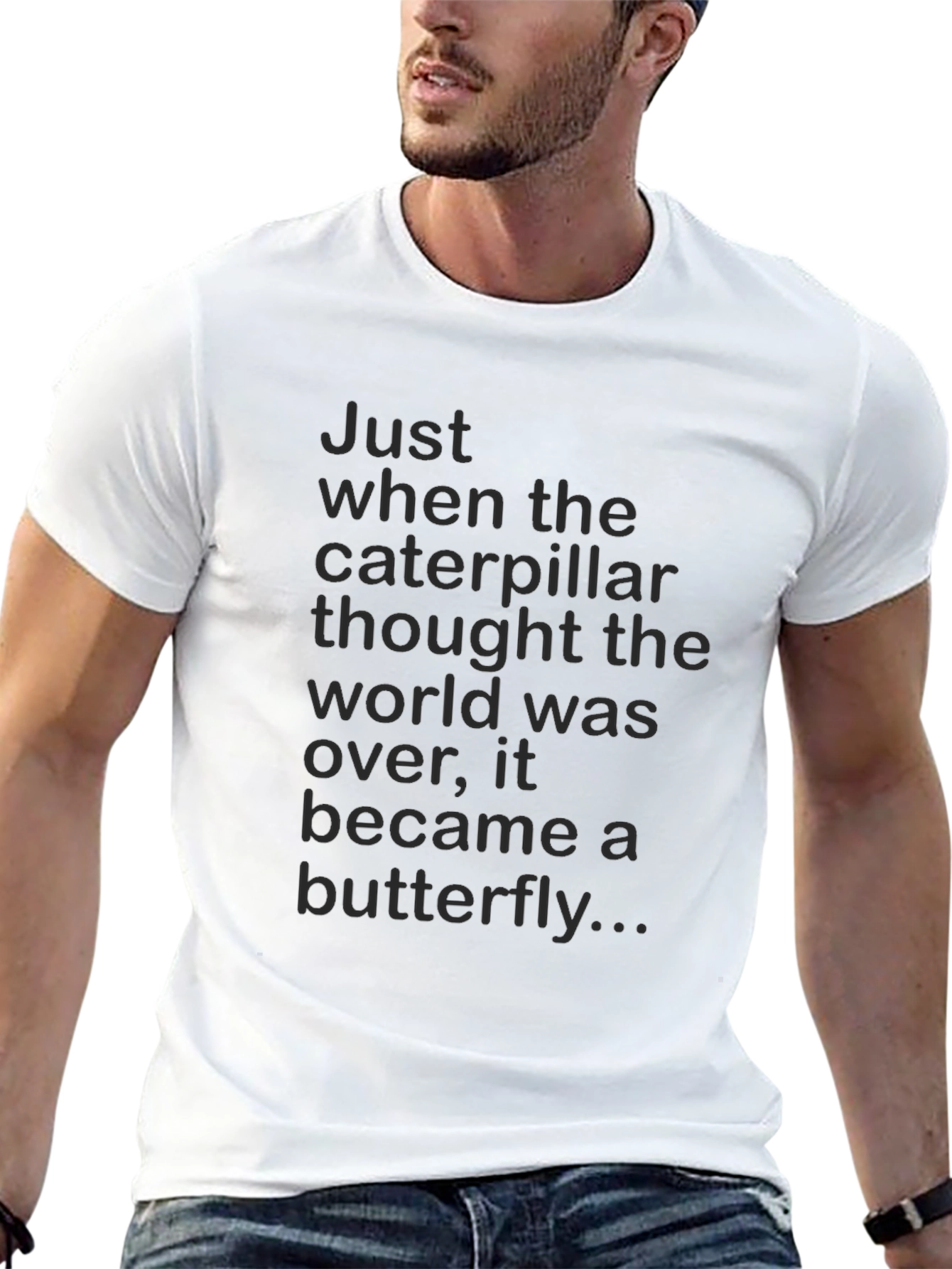 Caterpillar to Butterfly Graphic Tee - Inspirational T-Shirt